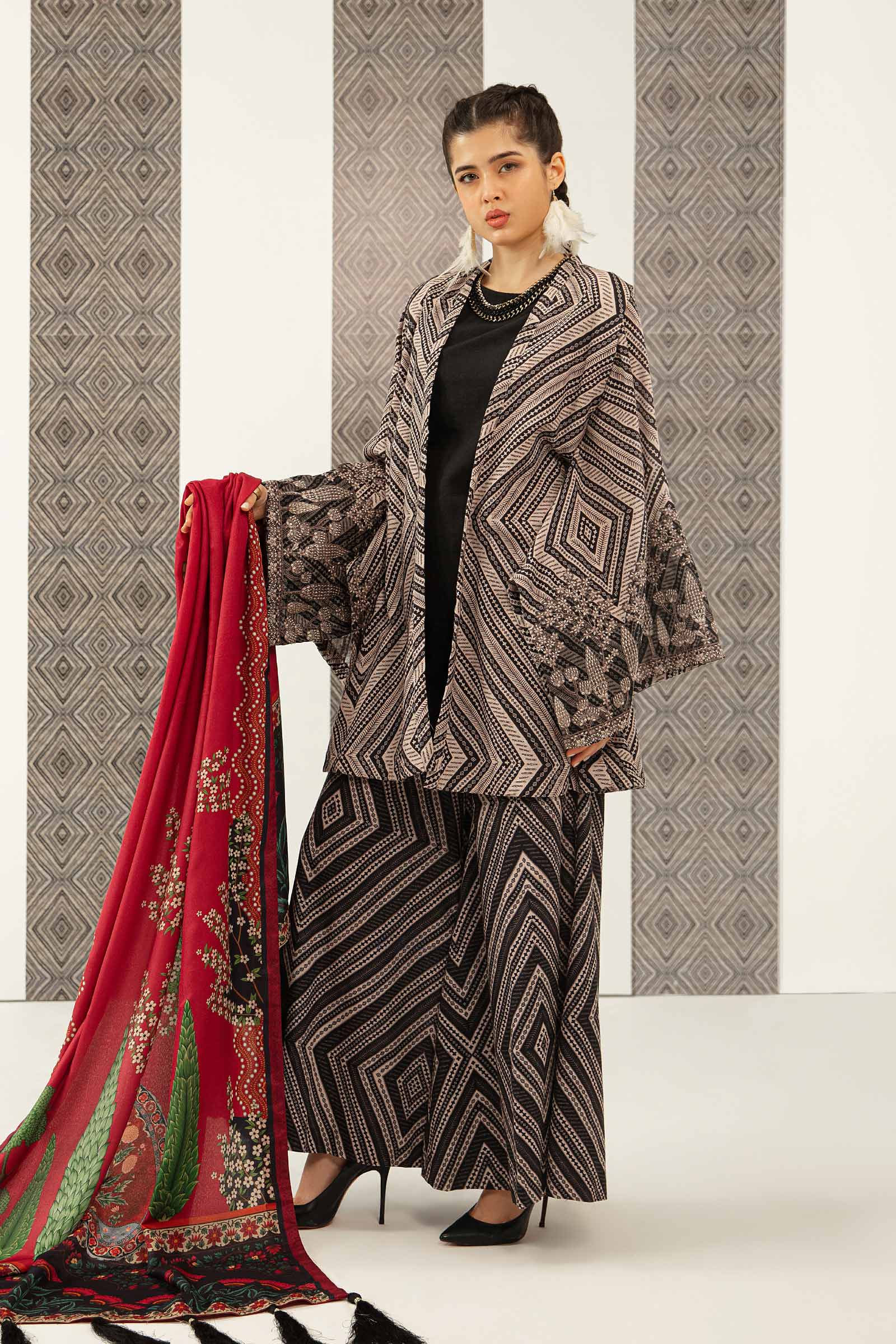 3 Piece - Khaddar Suit | MB-US23-208-A - Image 7