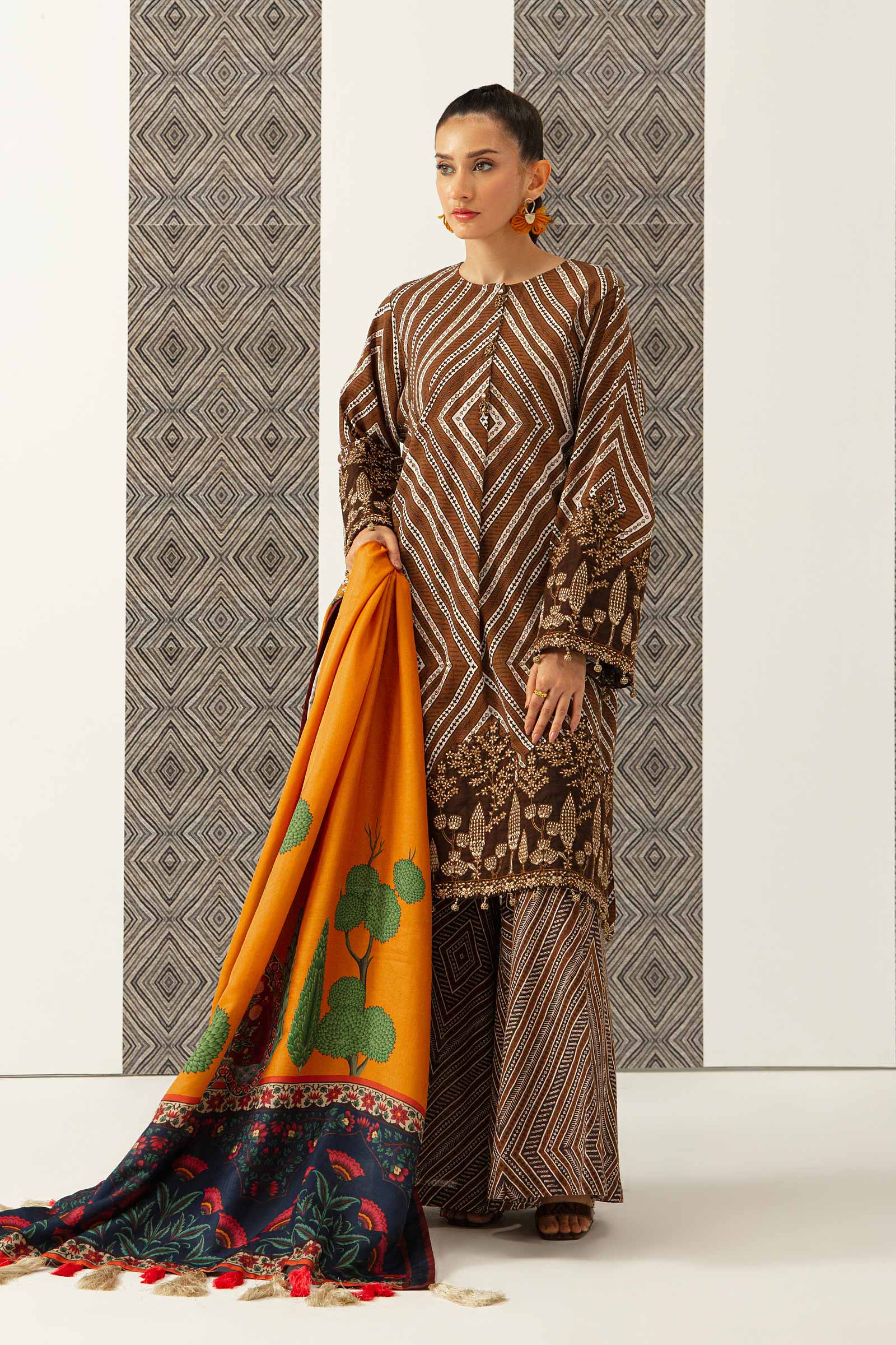 3 Piece - Khaddar Suit | MB-US23-208-B - Image 6