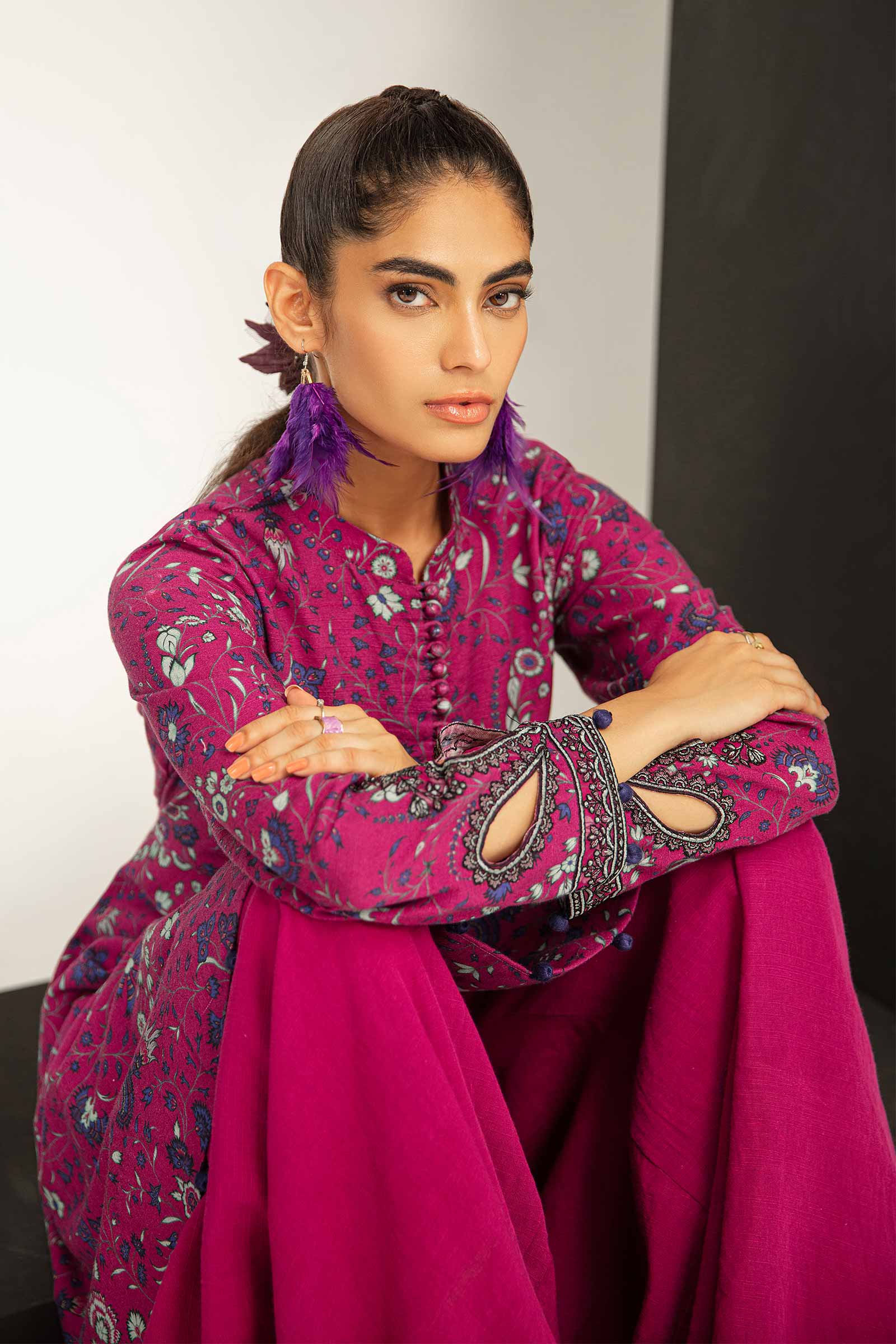 3 Piece - Khaddar Suit | MB-US23-209-A - Image 10
