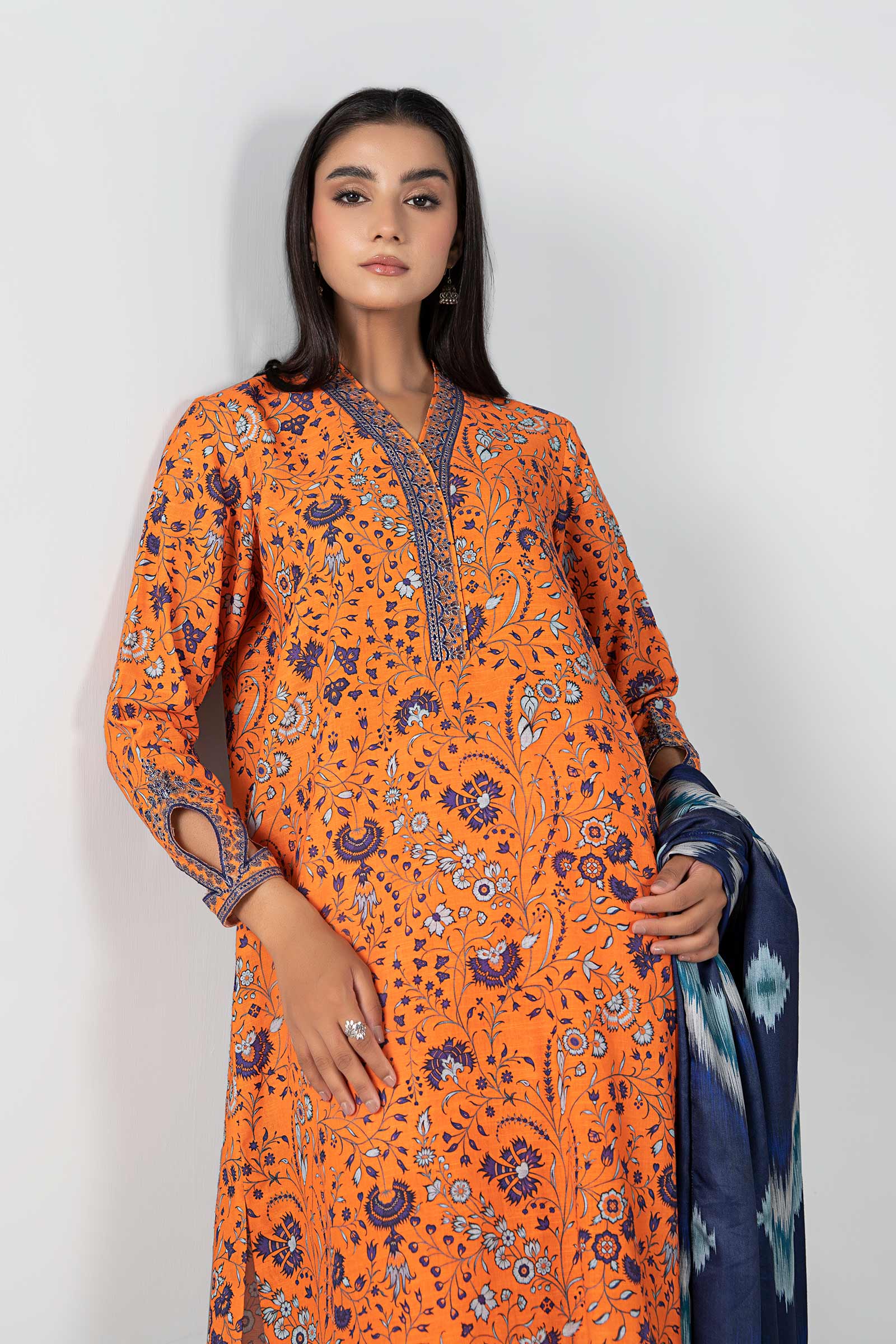 3 Piece - Khaddar Suit | MB-US23-209-B - Image 2