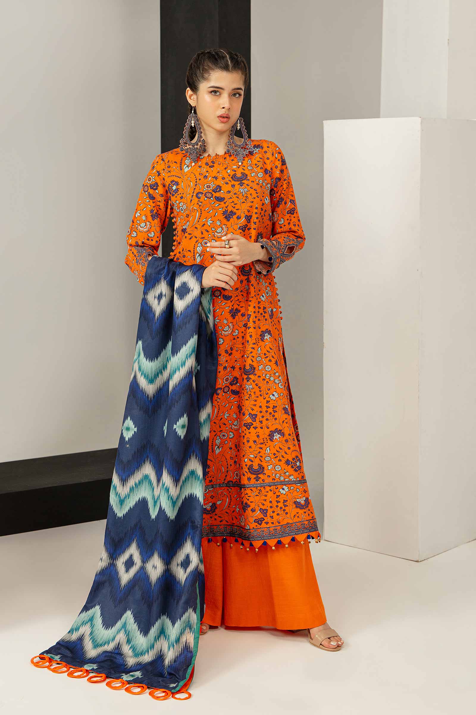 3 Piece - Khaddar Suit | MB-US23-209-B - Image 5