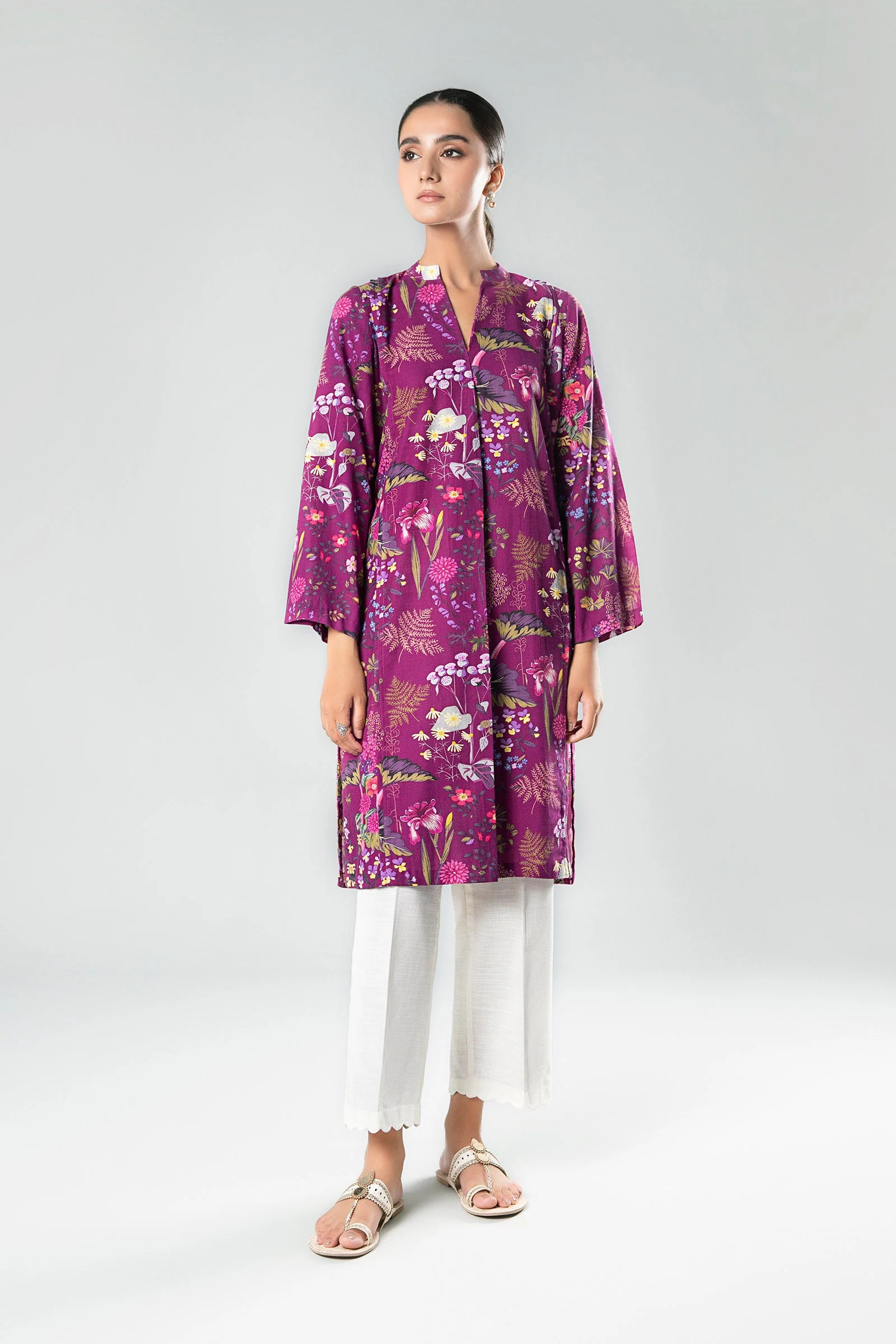 Printed Khaddar Shirt