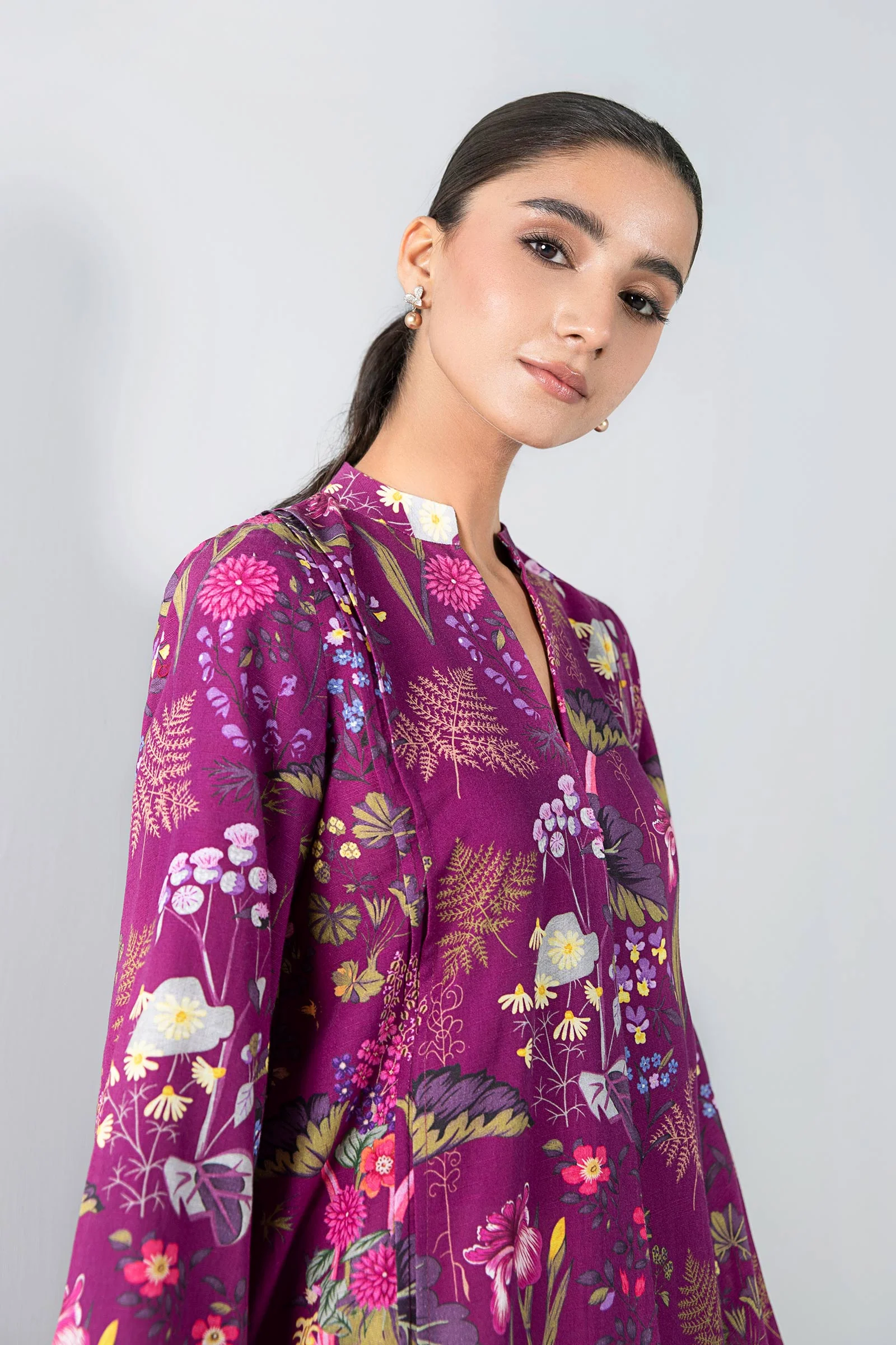 Printed Khaddar Shirt - Image 3