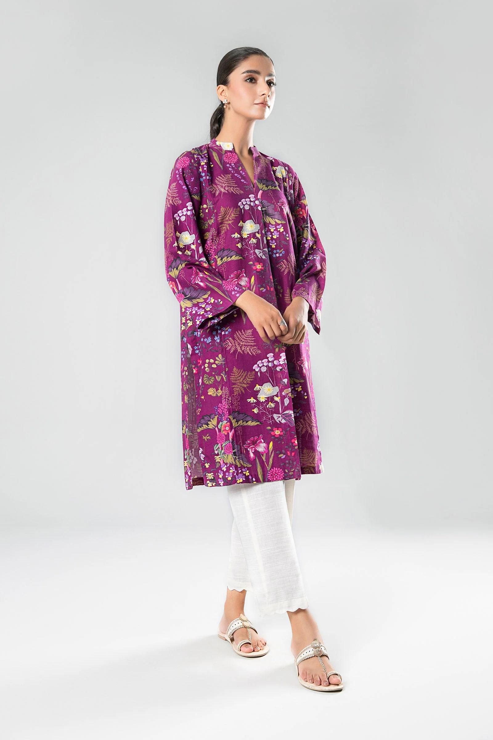 Printed Khaddar Shirt - Image 4