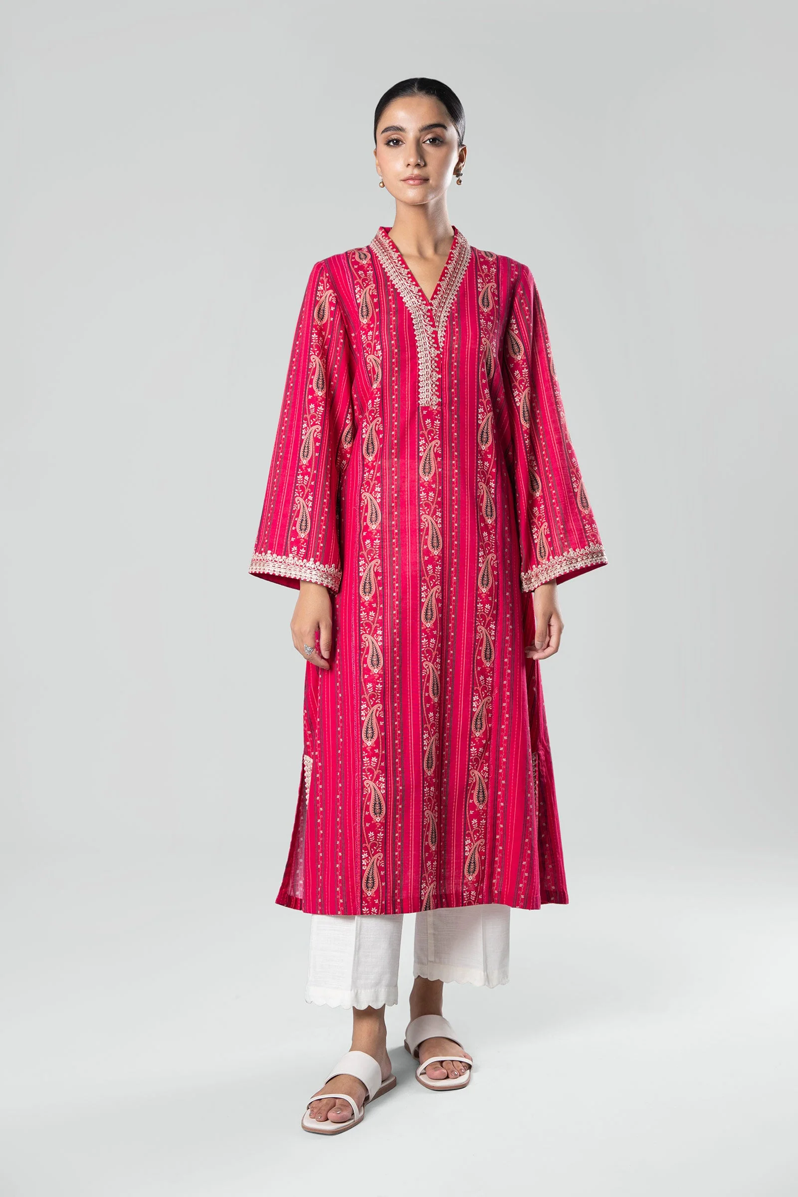 Printed Khaddar Shirt