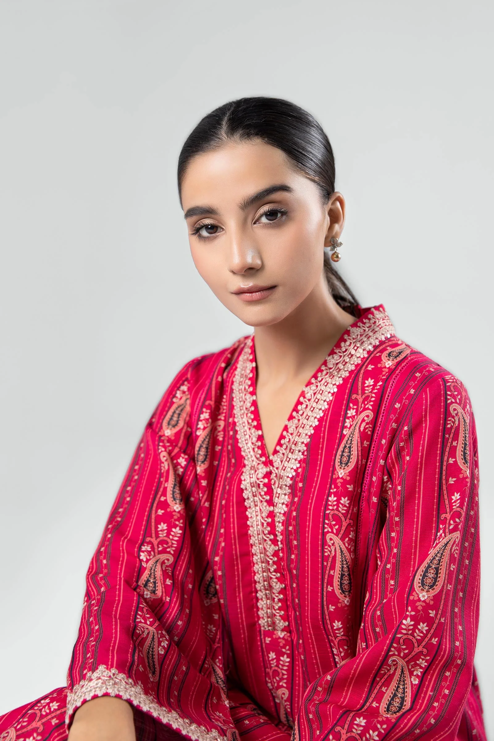 Printed Khaddar Shirt - Image 3