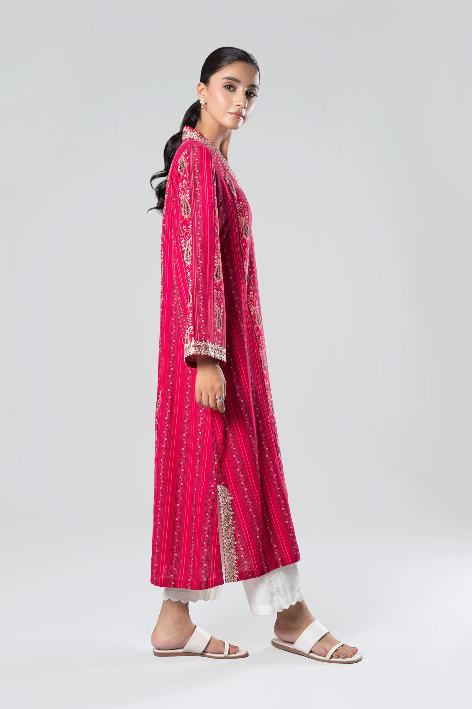 Printed Khaddar Shirt - Image 7