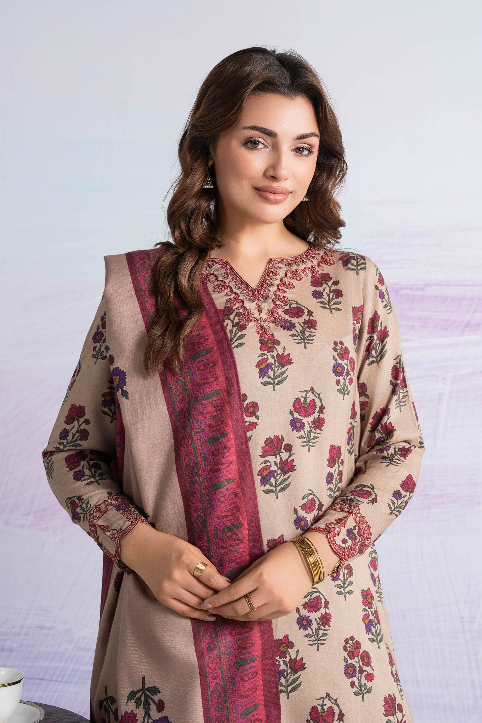 3 Pc Embroidered Marina Suit - Image 2