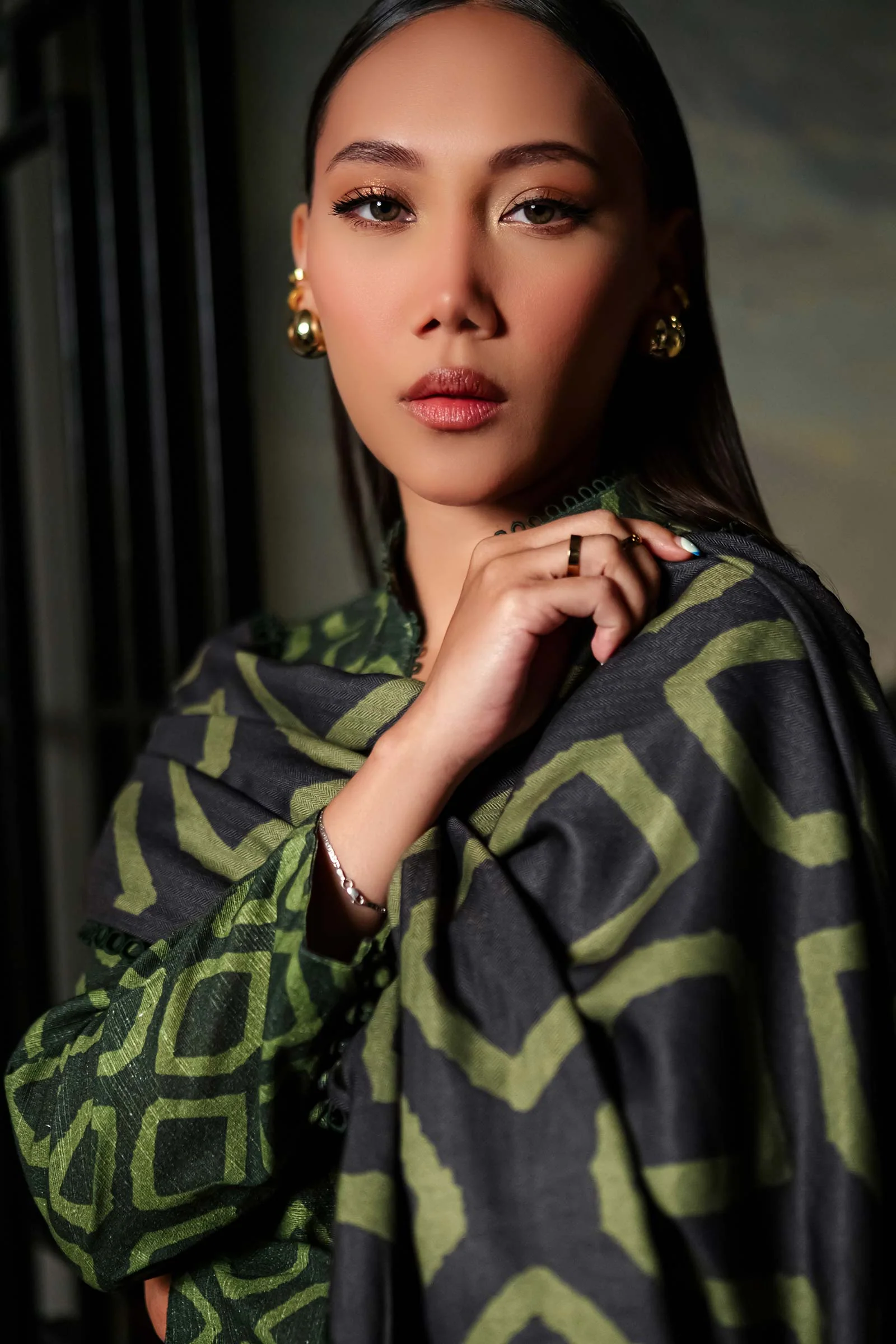 3 Pc Unstitched Printed Khaddar Suit | 506-A - Image 3