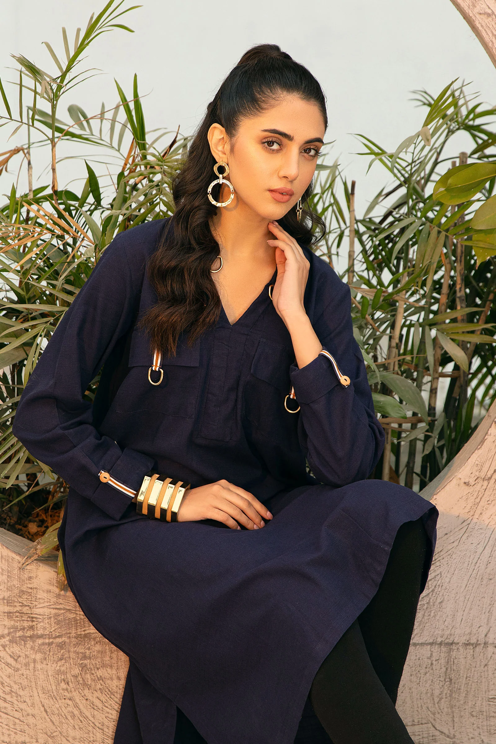 Shirt Navy Blue MB-W22-115 - Image 2