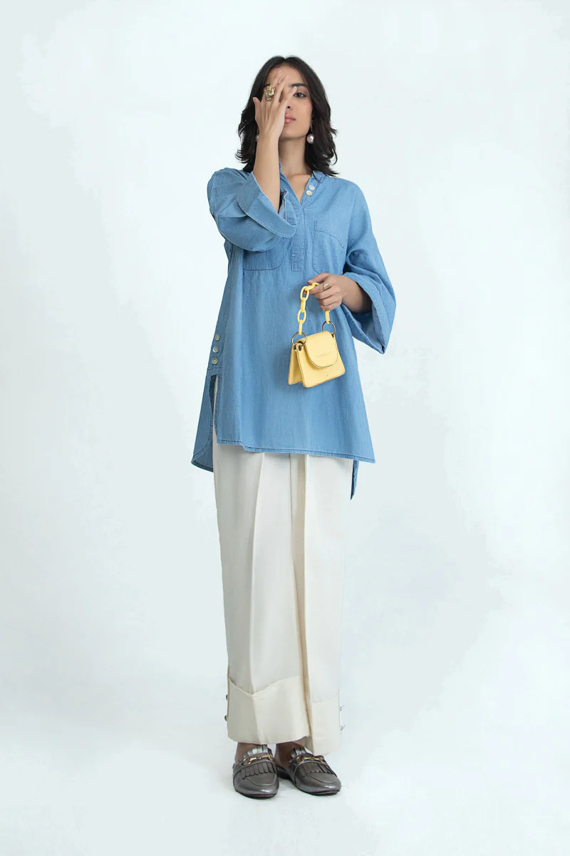 Shirt Blue MB-W22-245 - Image 2