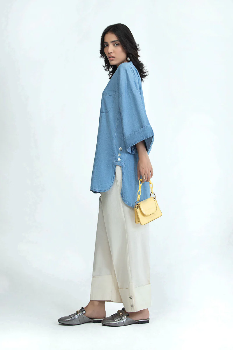 Shirt Blue MB-W22-245 - Image 3