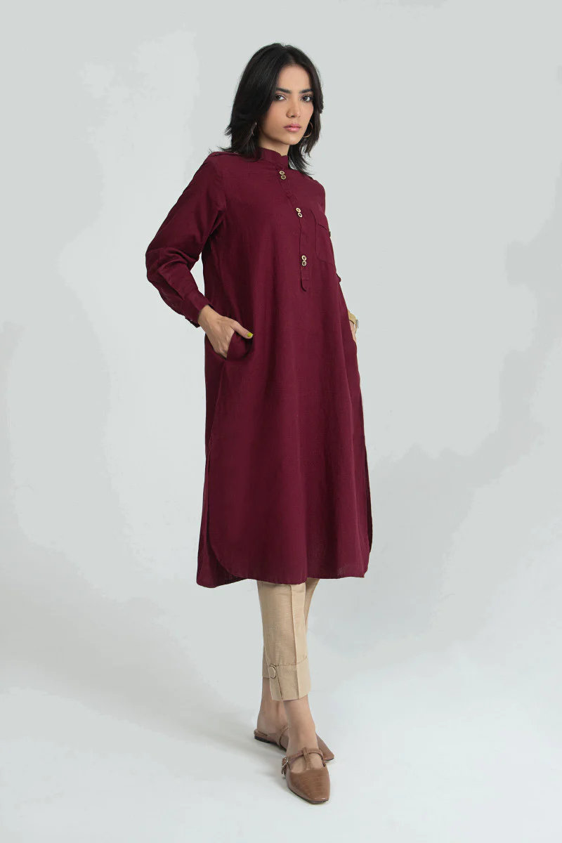Shirt Maroon MB-W22-324 - Image 3