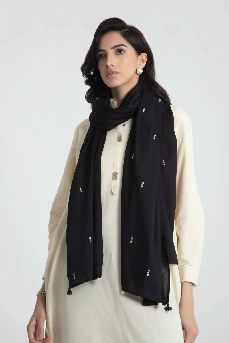 Scarf Black MB-W22-326 - Image 2