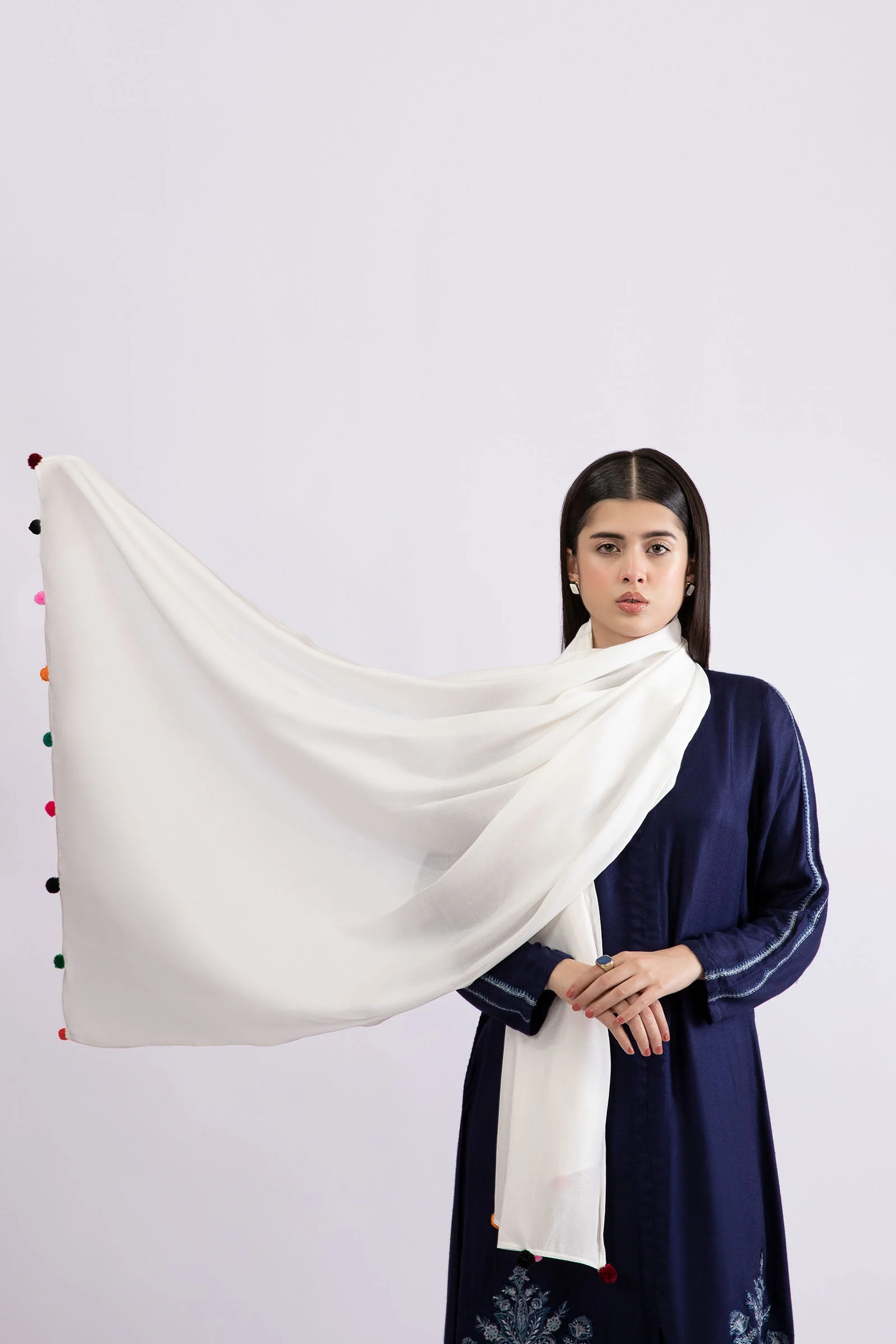 Scarf White MB-W23-148 - Image 2