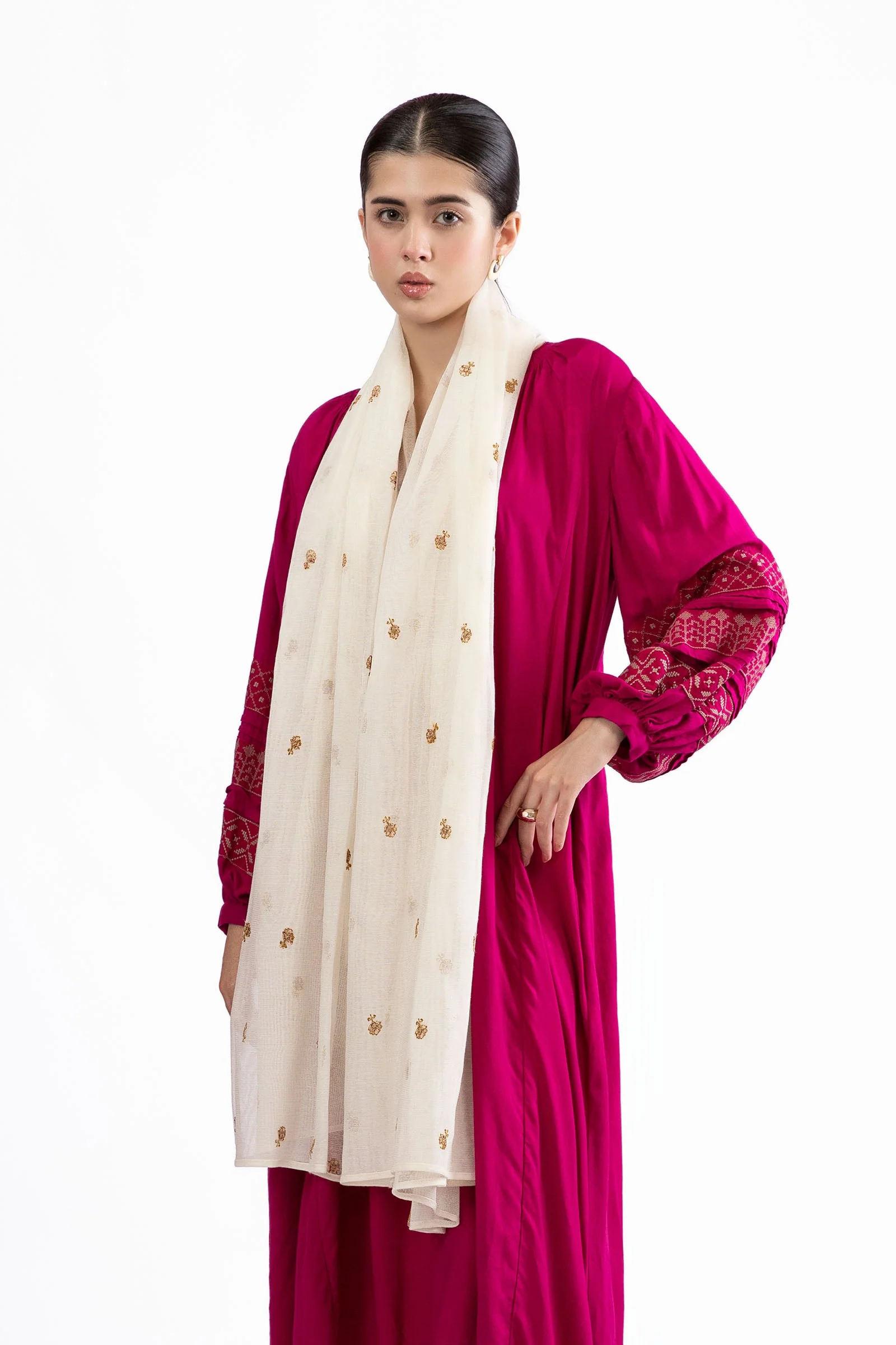 Scarf White MB-W23-154 - Image 2