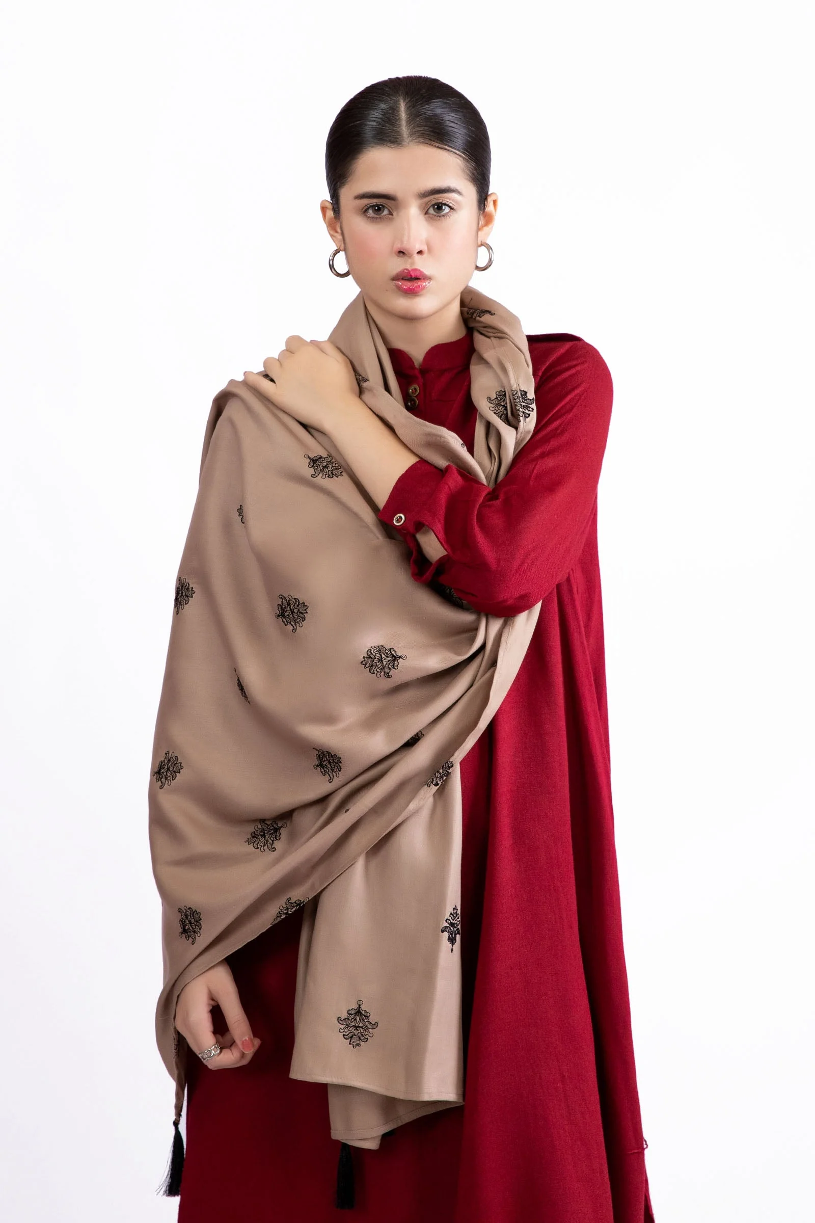 Scarf Brown MB-W23-156 - Image 2