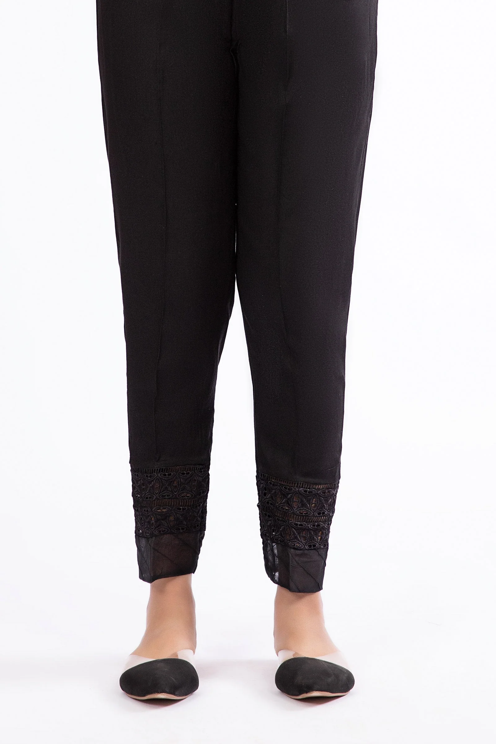 Embroidered Linen Trouser | MB-W23-188