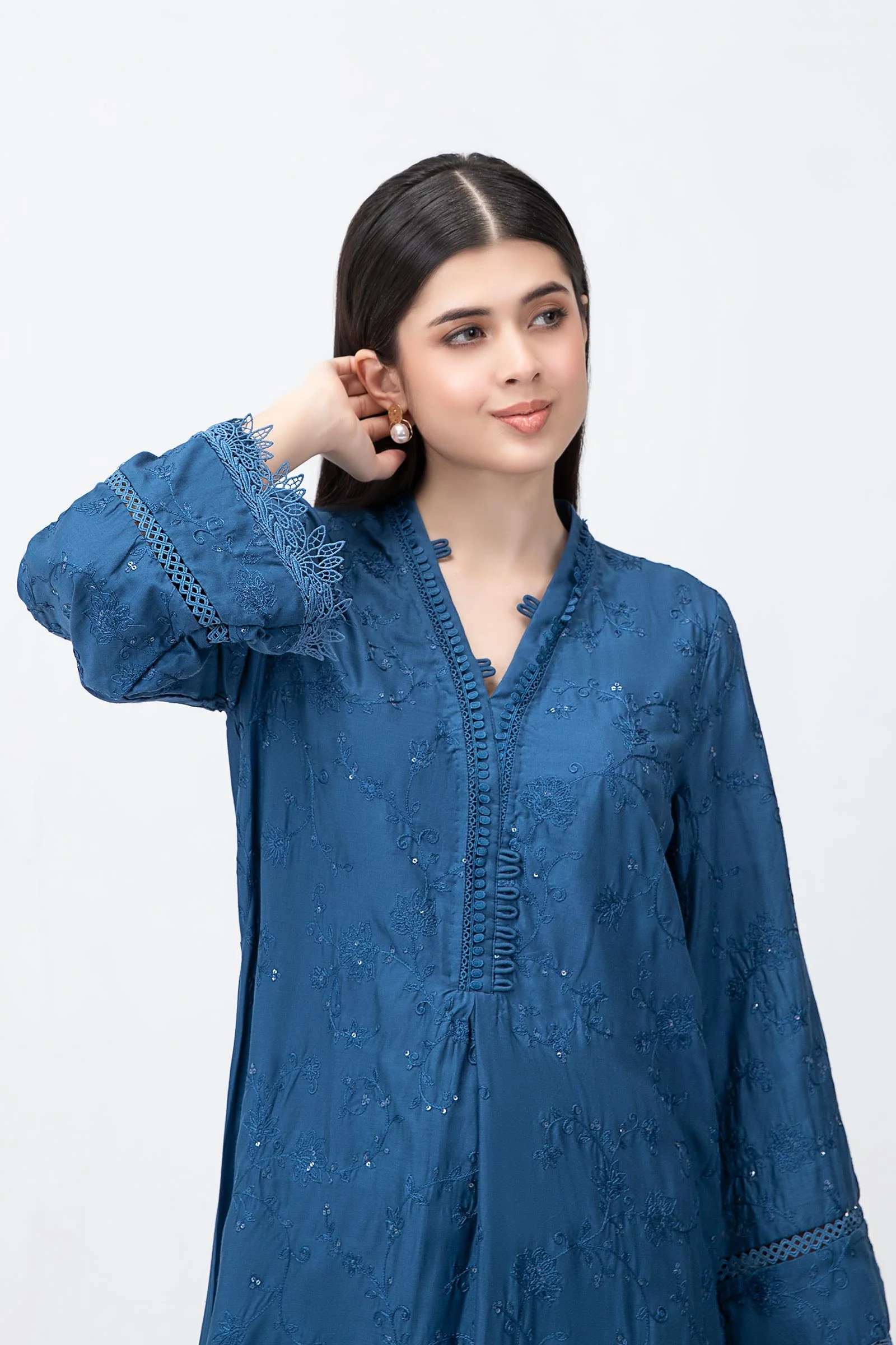 Shirt Teal blue MB-W23-27 - Image 2