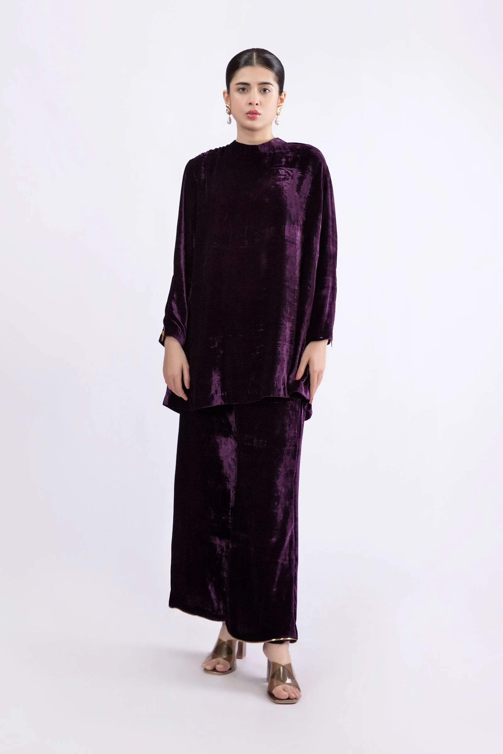 2 Pc Dyed Velvet Suit - Image 2