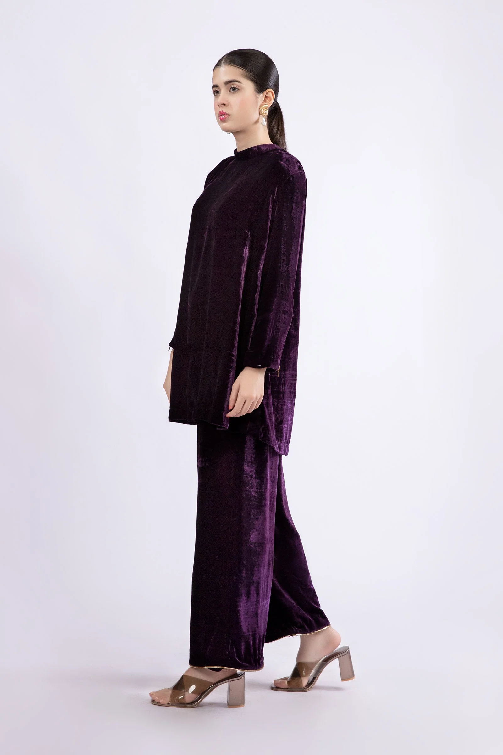 2 Pc Dyed Velvet Suit - Image 3