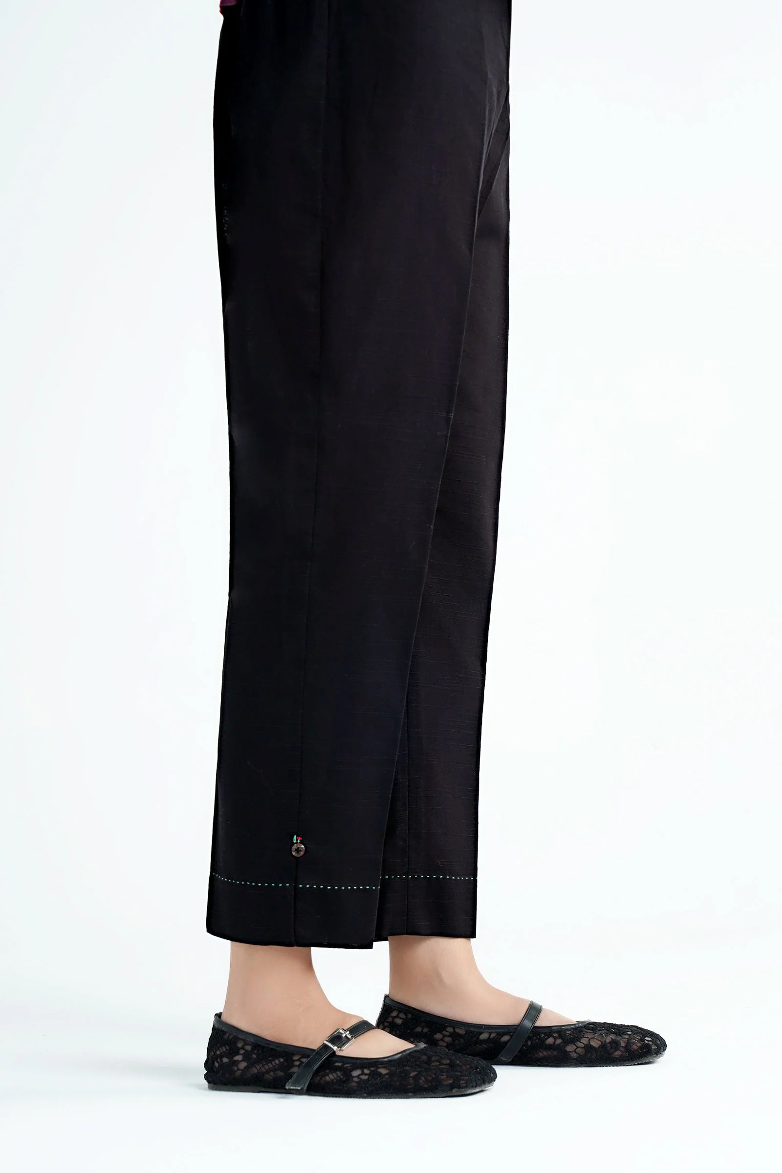 Dyed Slub Khaddar Trouser - Image 3