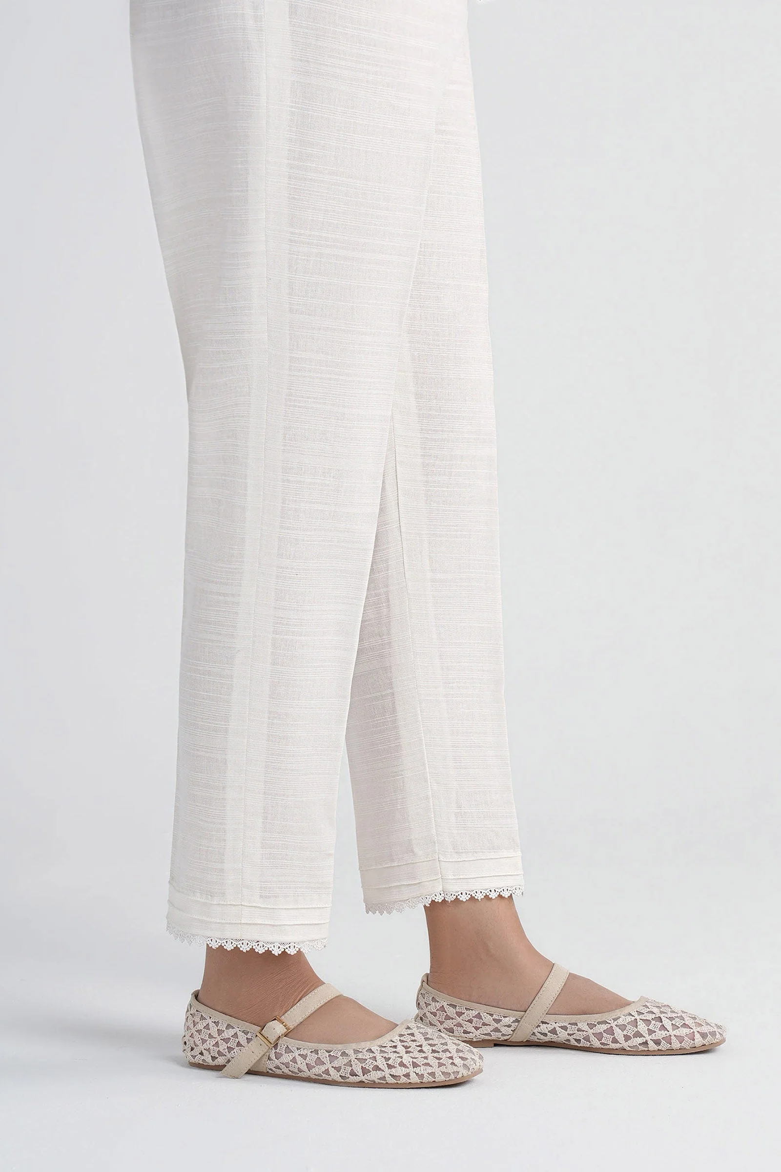 Dyed Slub Khaddar Trouser - Image 3