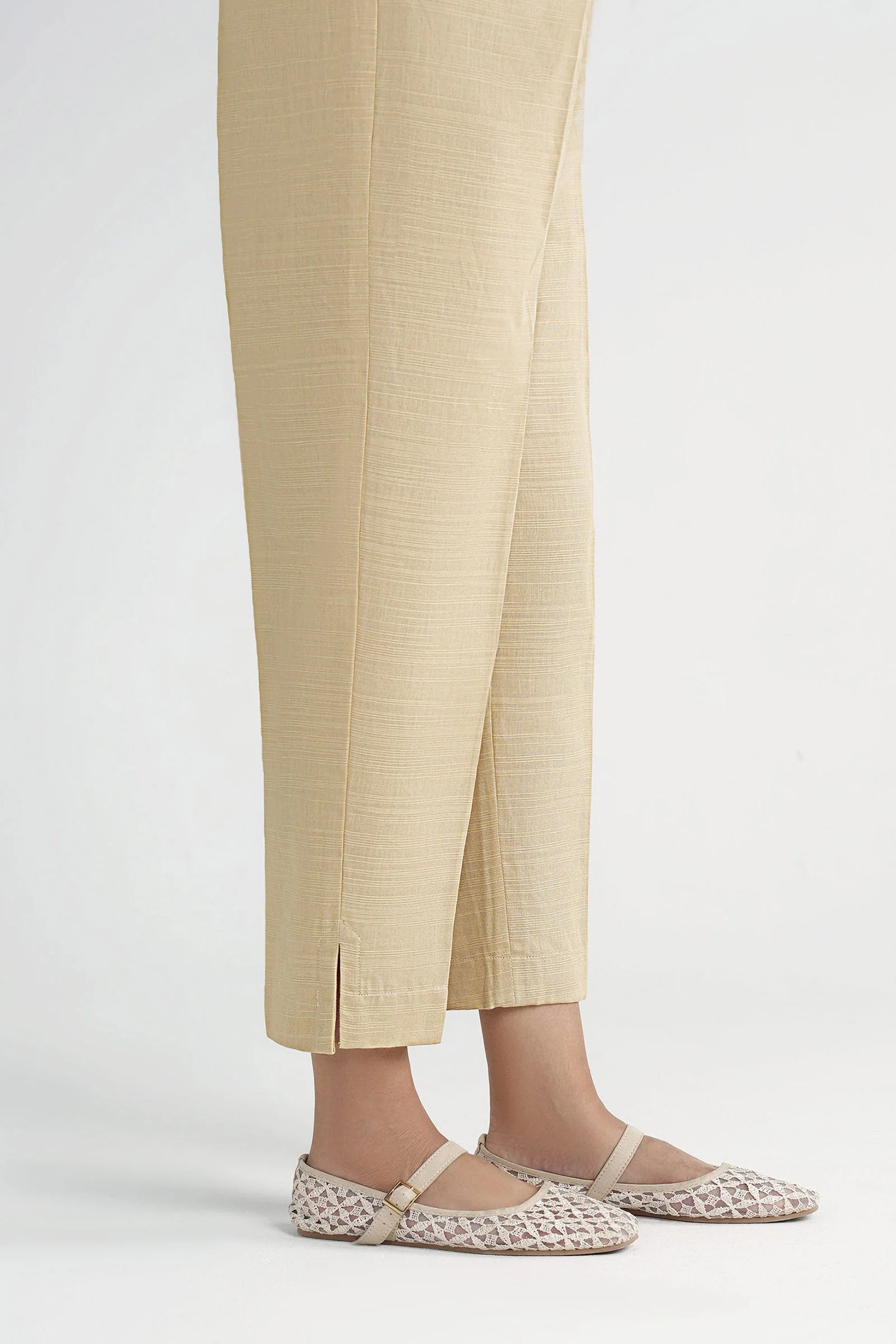 Dyed Slub Khaddar Trouser - Image 2