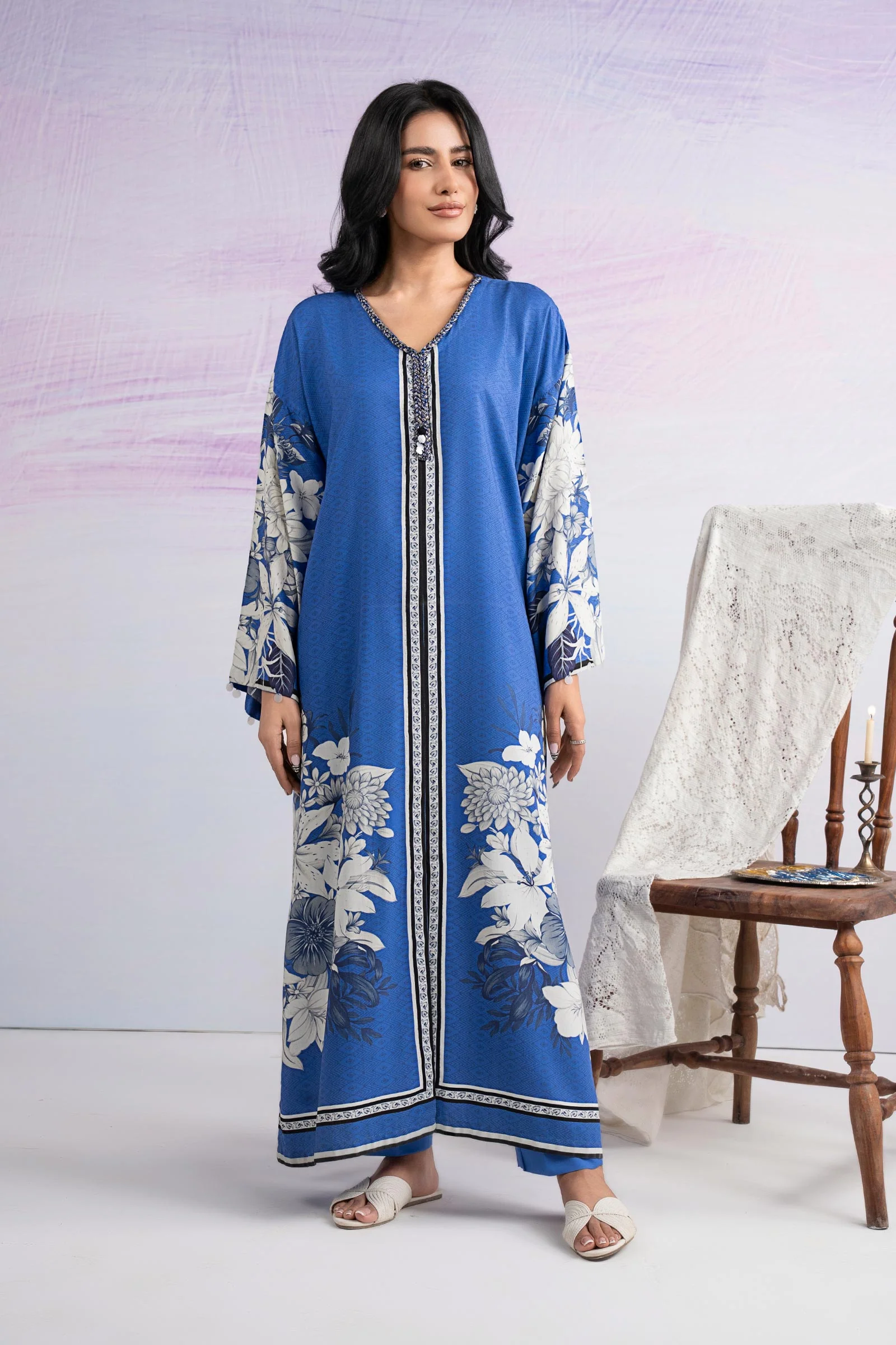 2 Pc Printed Twill Suit