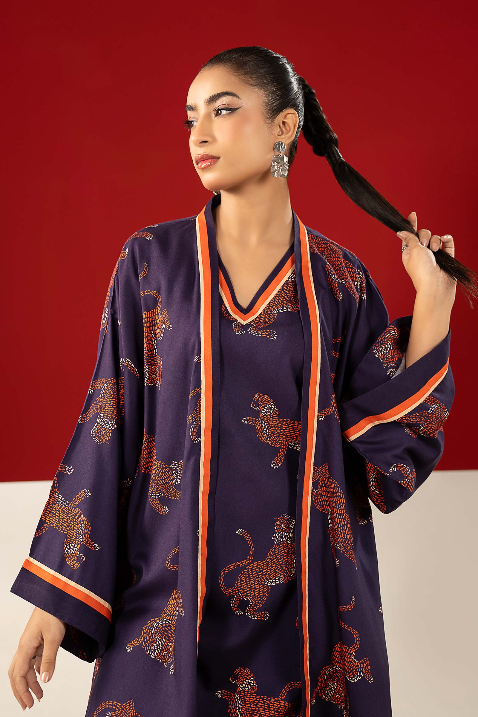 2 Pc Printed Linen Suit - Image 2