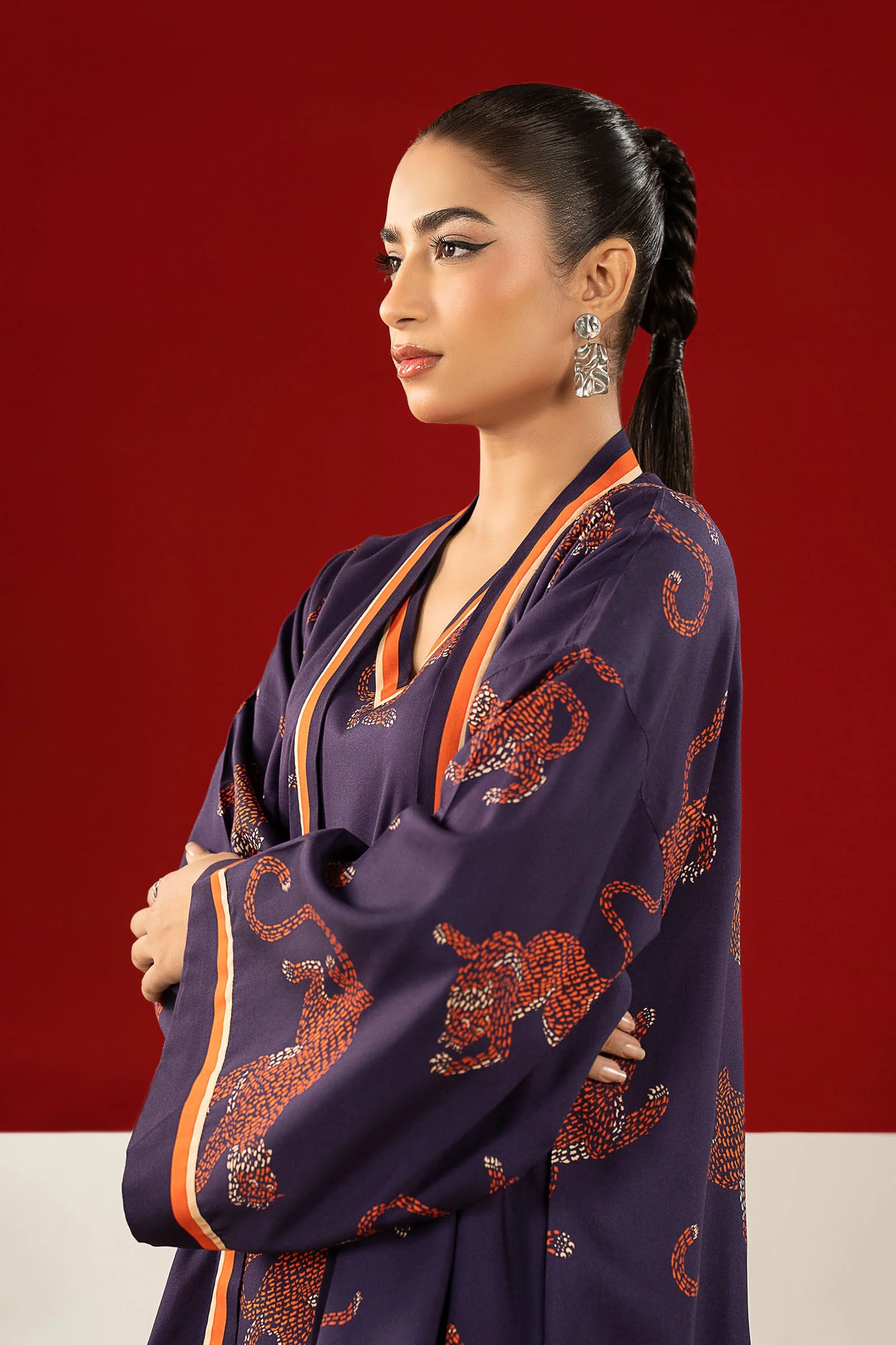 2 Pc Printed Linen Suit - Image 3