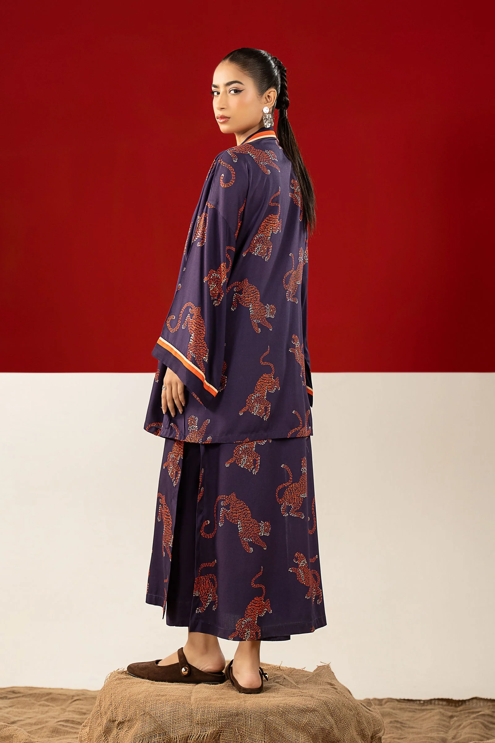 2 Pc Printed Linen Suit - Image 7