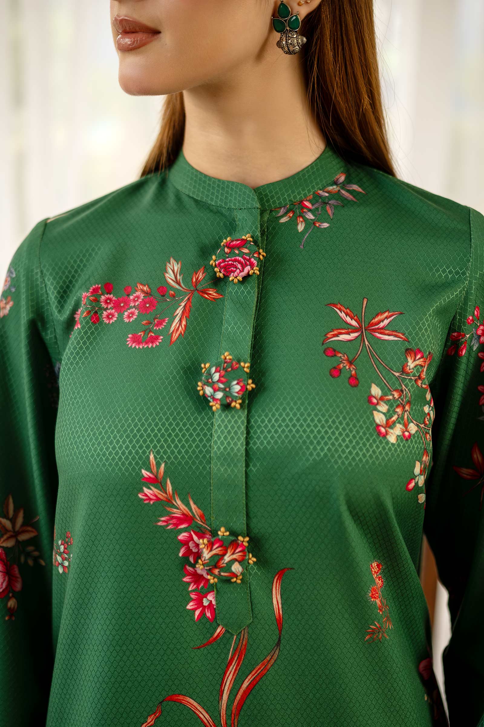 2 Pc Printed Dobby Viscose Suit - Image 3