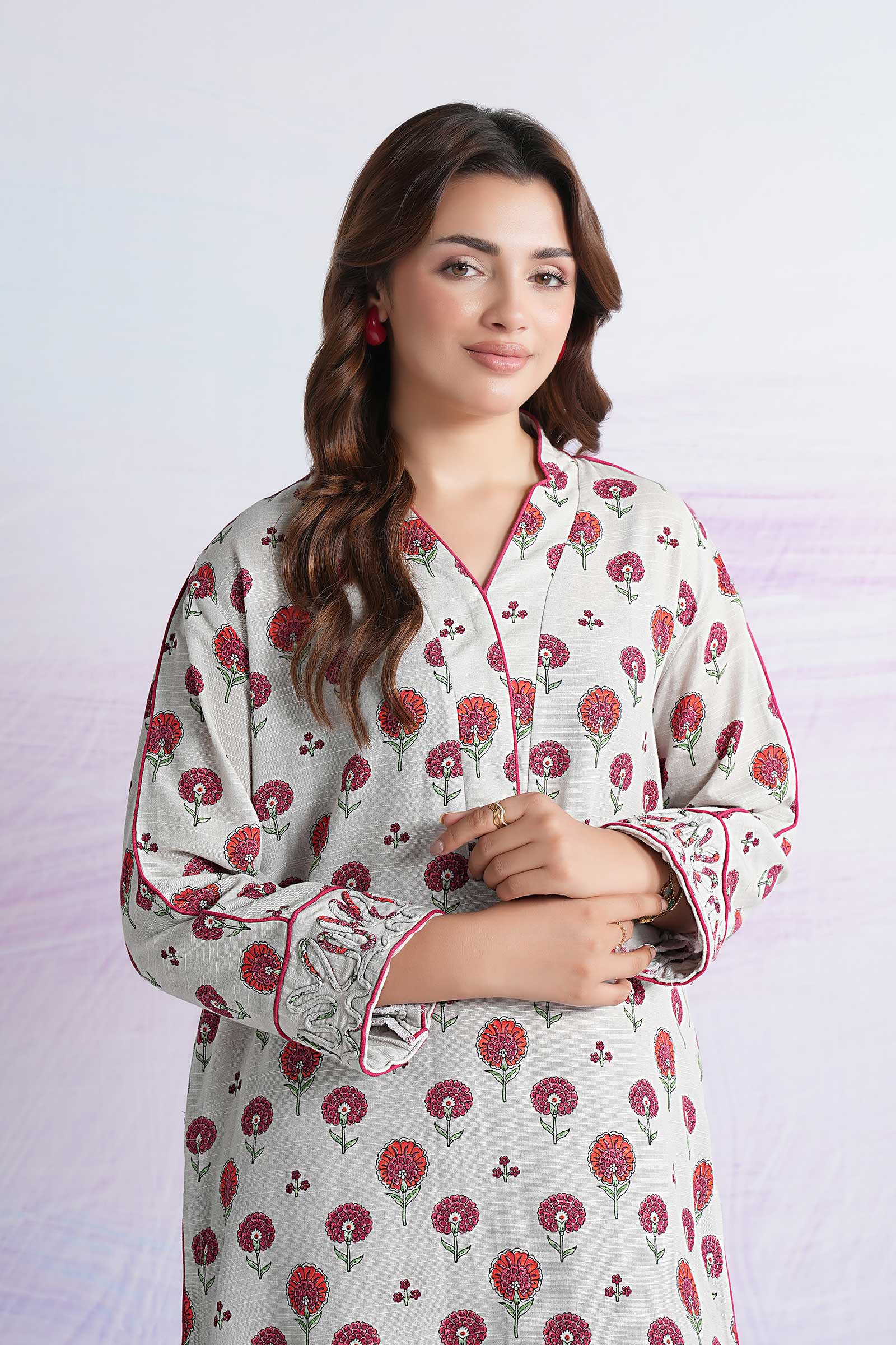 2 Pc Printed Dobby Viscose Suit - Image 2
