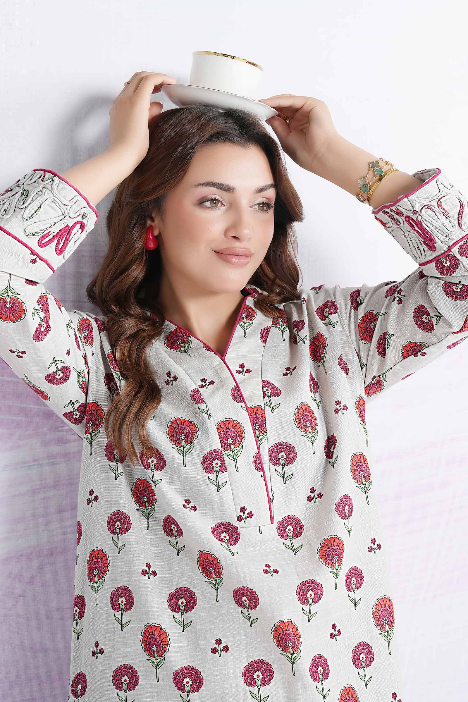 2 Pc Printed Dobby Viscose Suit - Image 3
