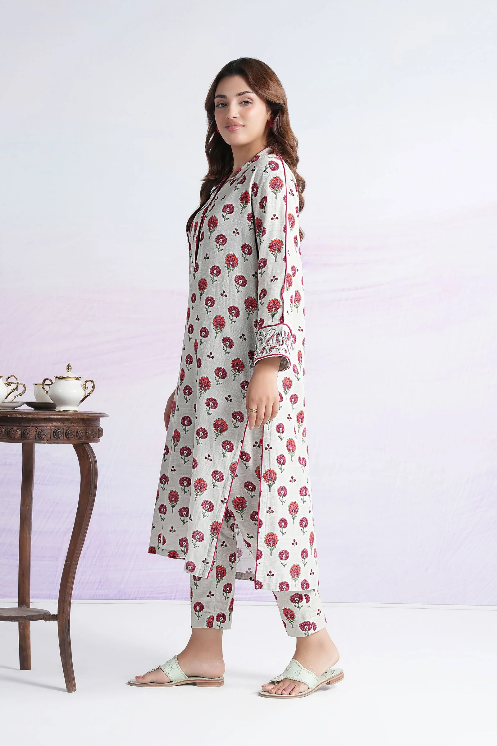 2 Pc Printed Dobby Viscose Suit - Image 4