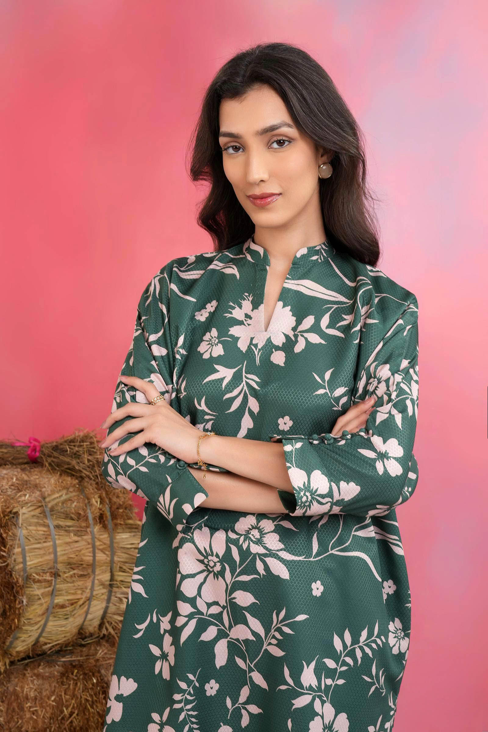 2 Pc Printed Dobby Viscose Suit - Image 2