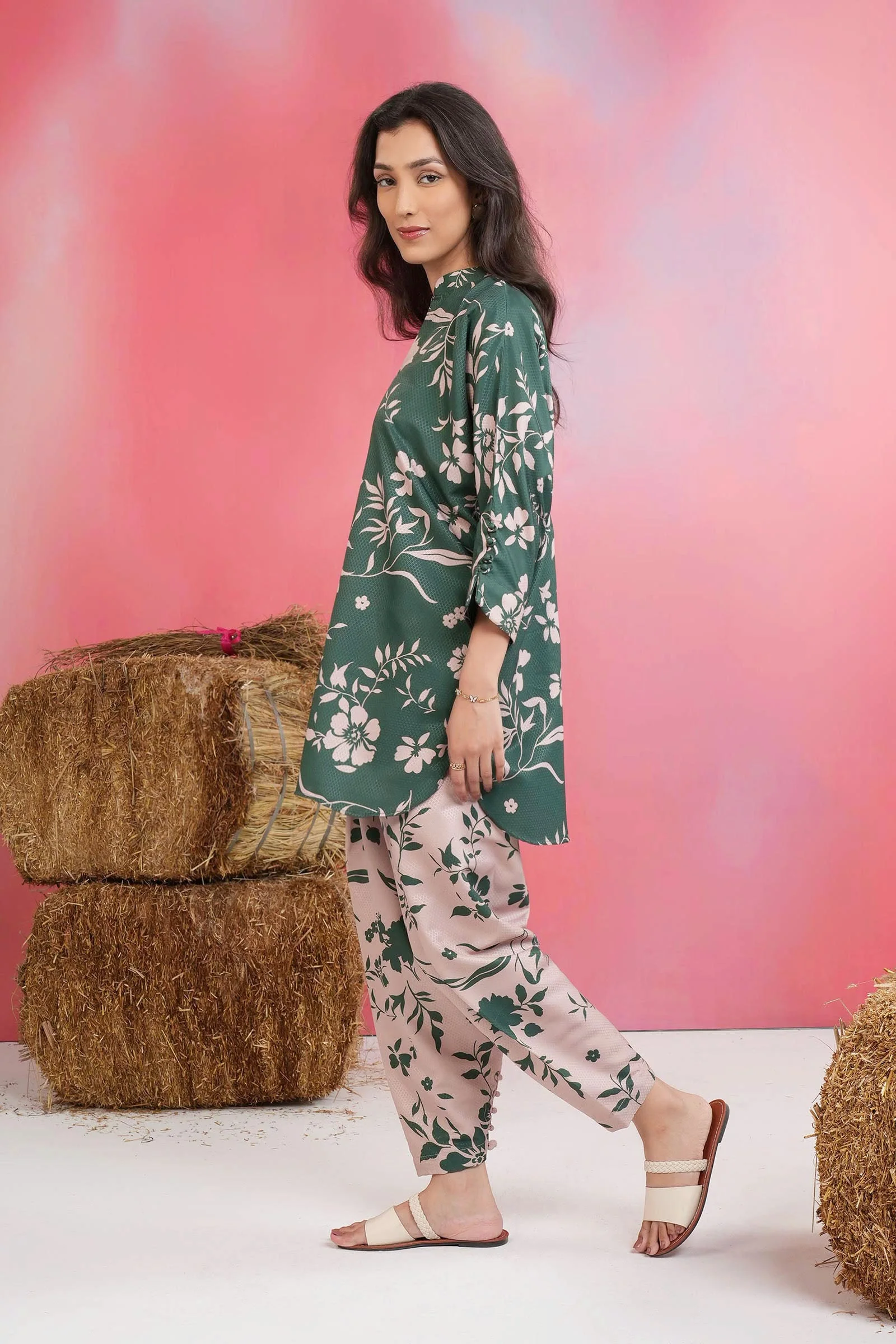 2 Pc Printed Dobby Viscose Suit - Image 4