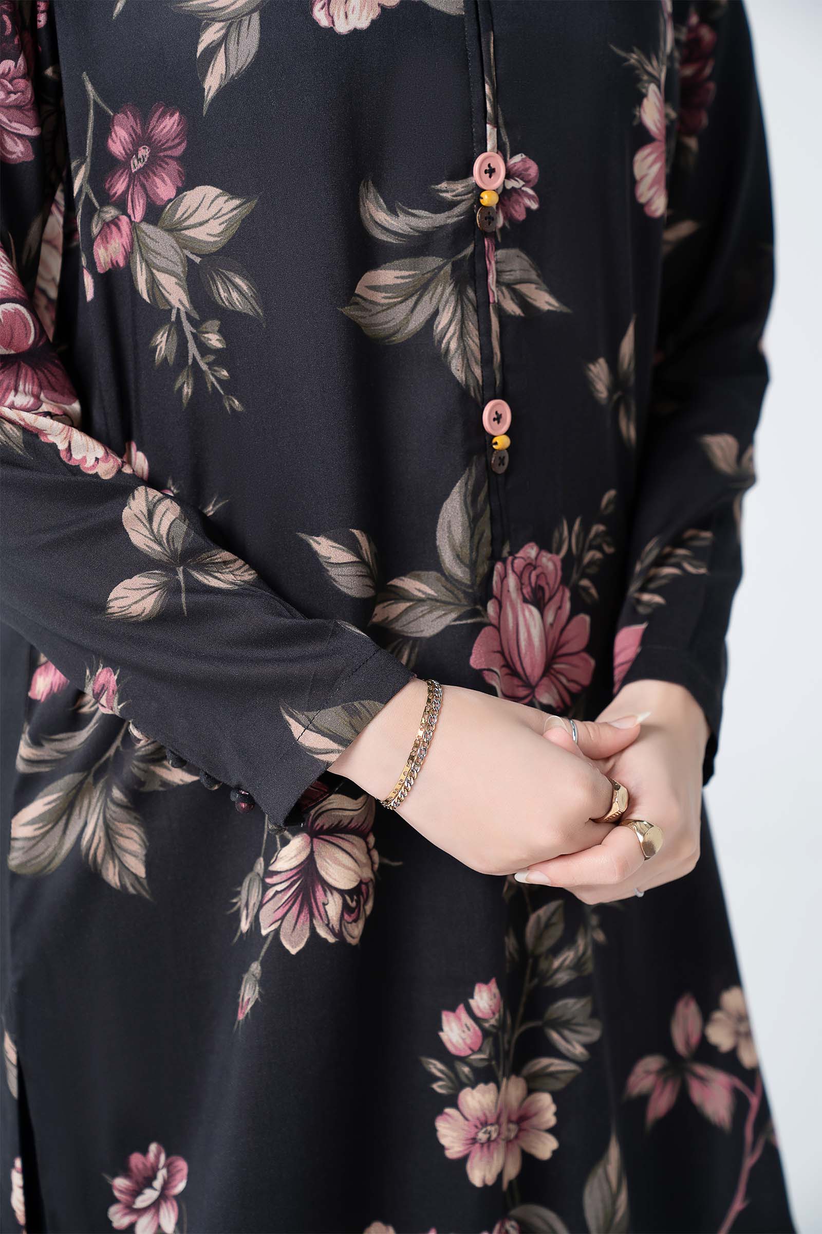 2 Pc Embroidered Silk Slub Suit - Image 4