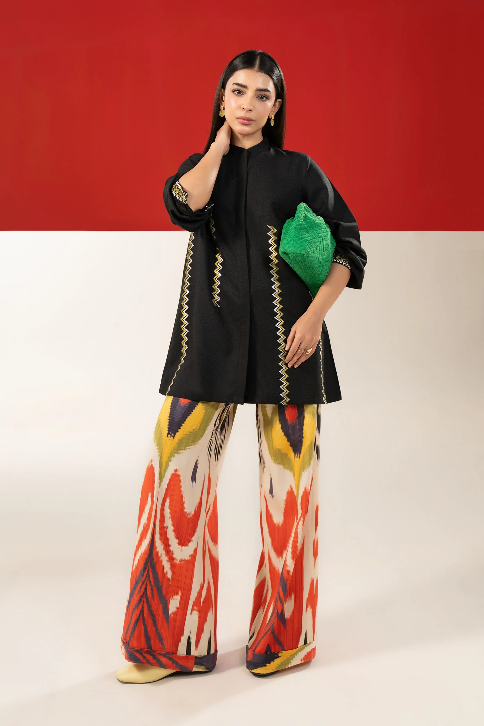 2 Pc Embroidered Karandi Suit