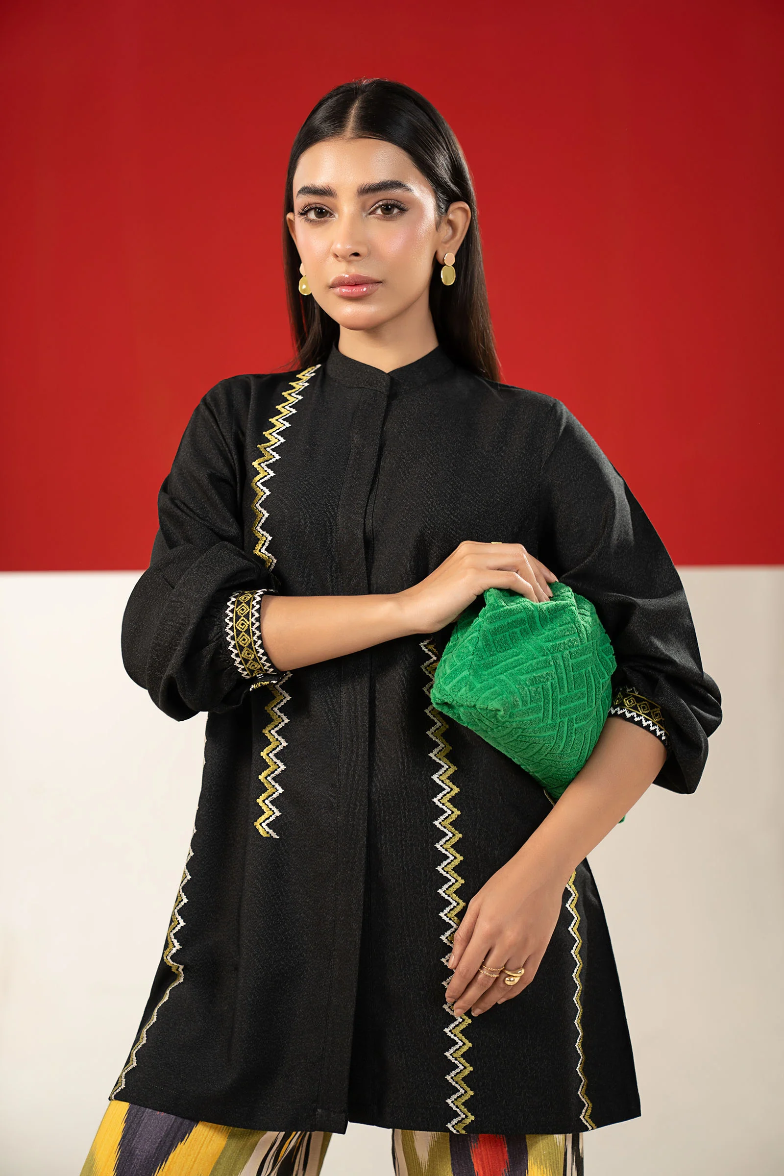 2 Pc Embroidered Karandi Suit - Image 3