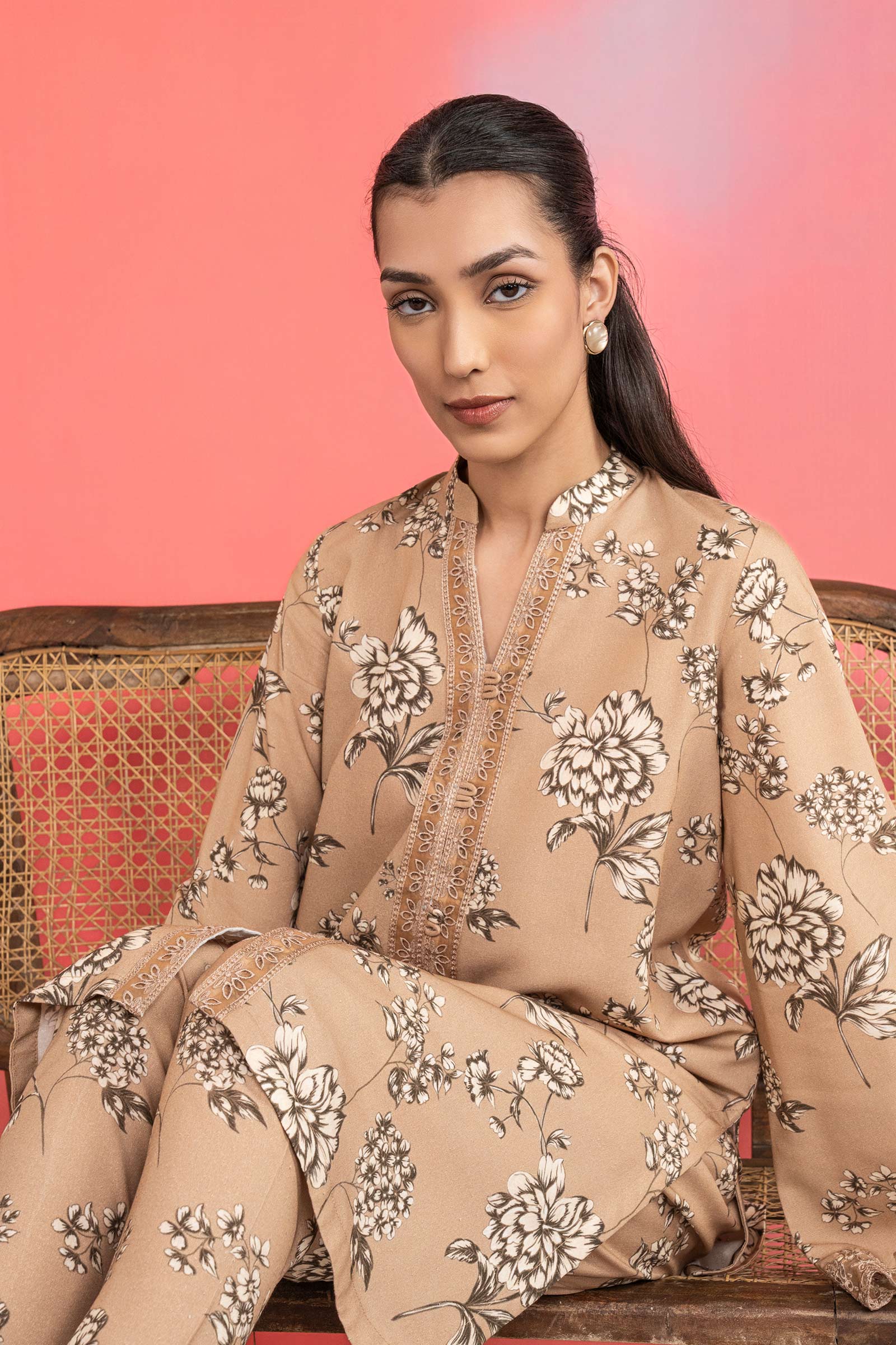 2 Pc Embroidered Karandi Suit - Image 3