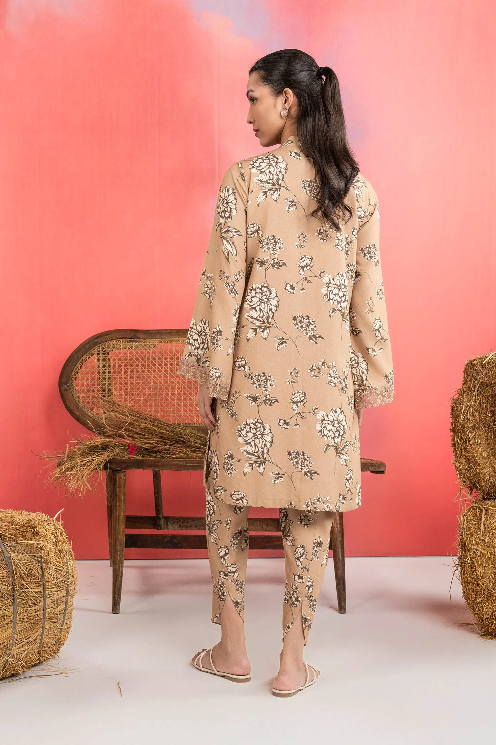 2 Pc Embroidered Karandi Suit - Image 7