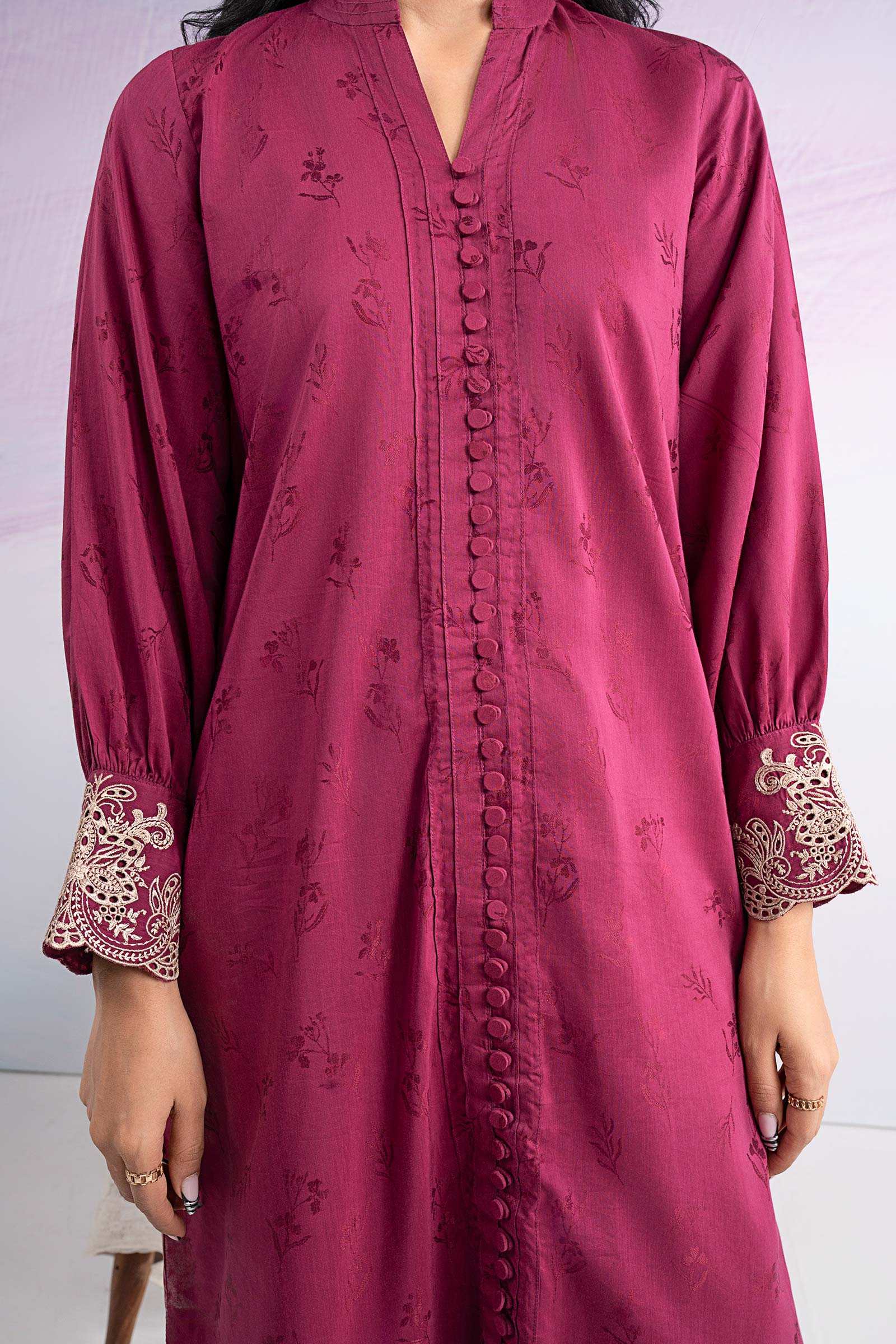 2 Pc Embroidered Filament Viscose Suit - Image 5