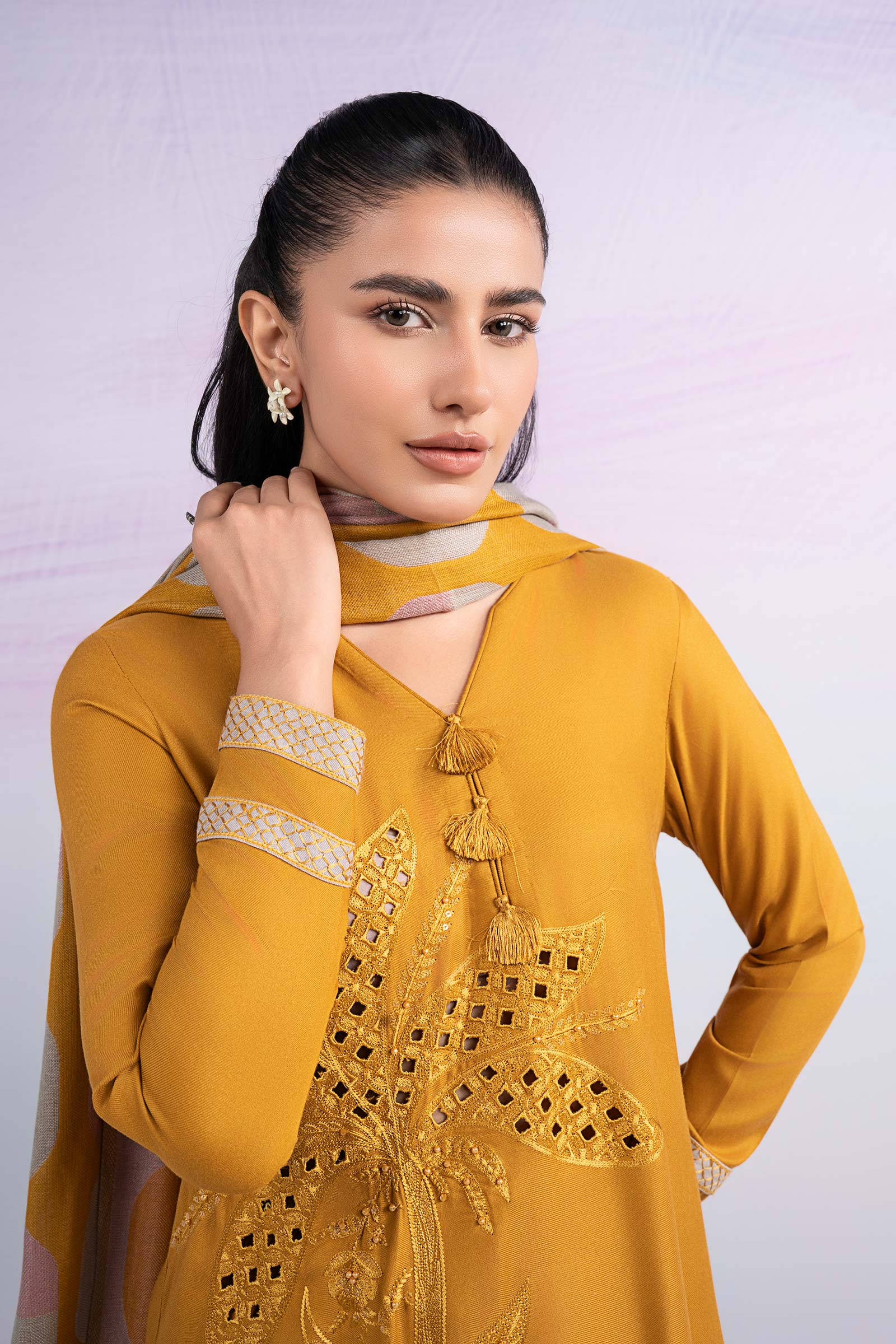 3 Pc Embroidered Twill Suit - Image 3