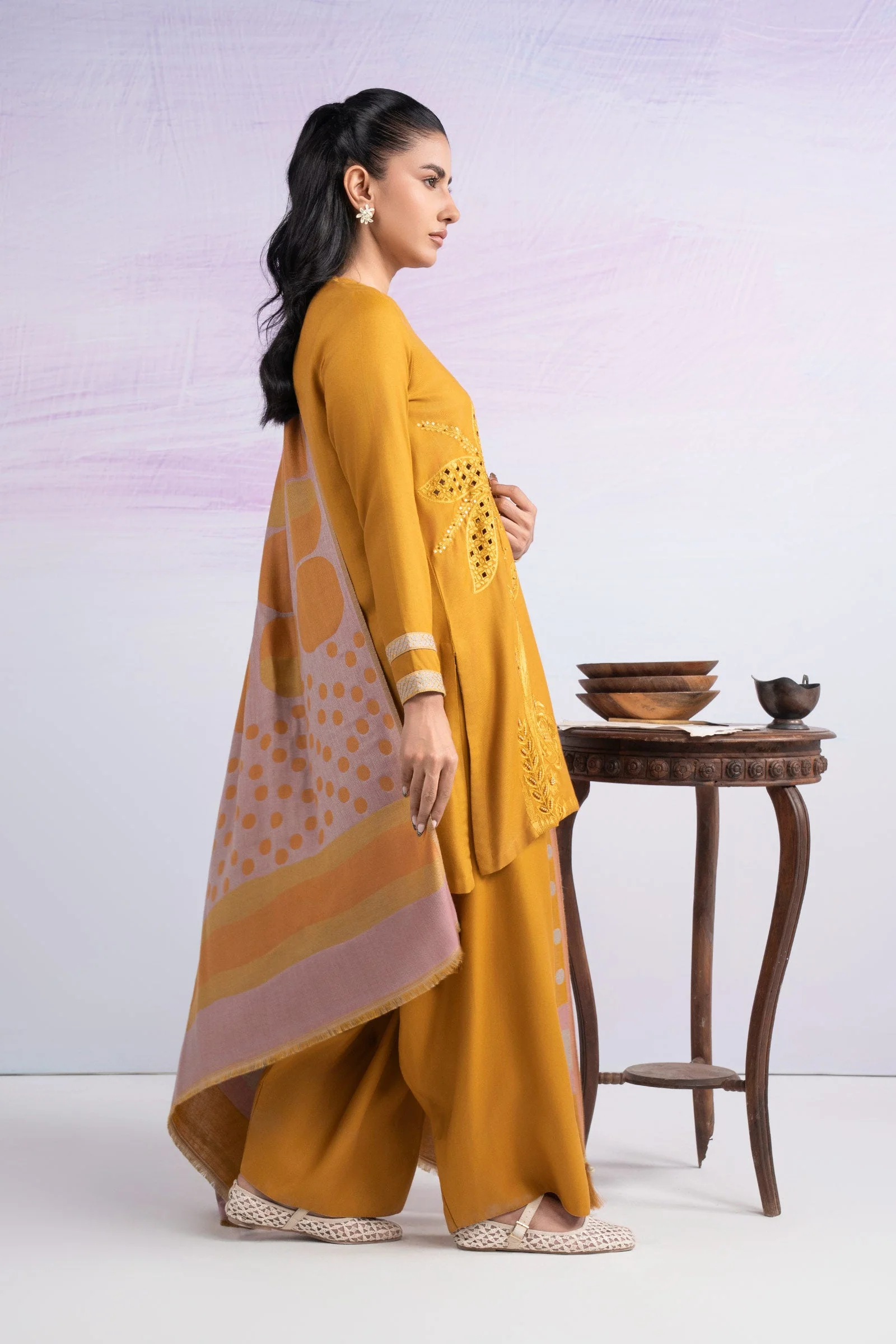 3 Pc Embroidered Twill Suit - Image 5