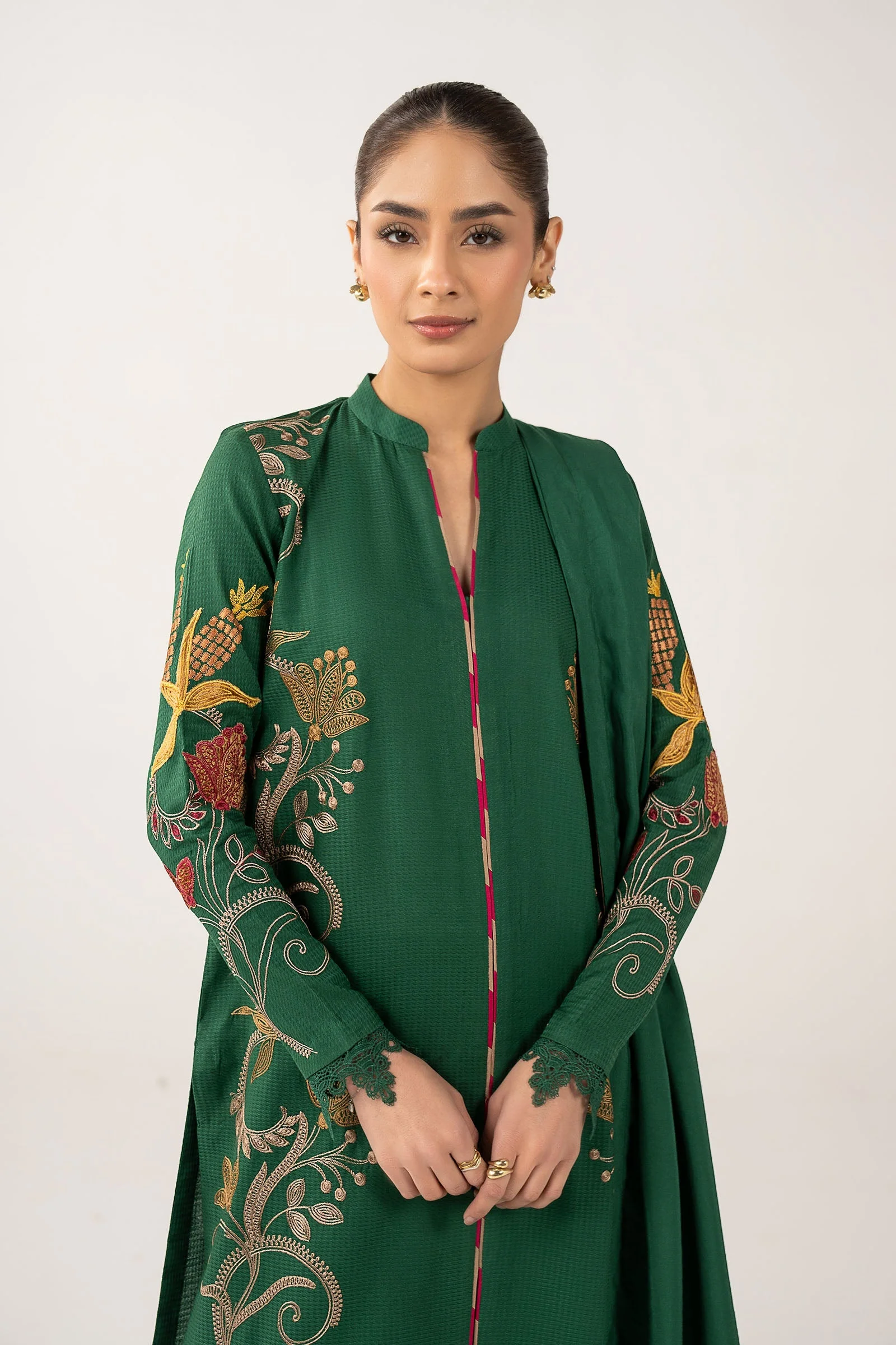 3 Pc Embroidered Dobby Suit - Image 3
