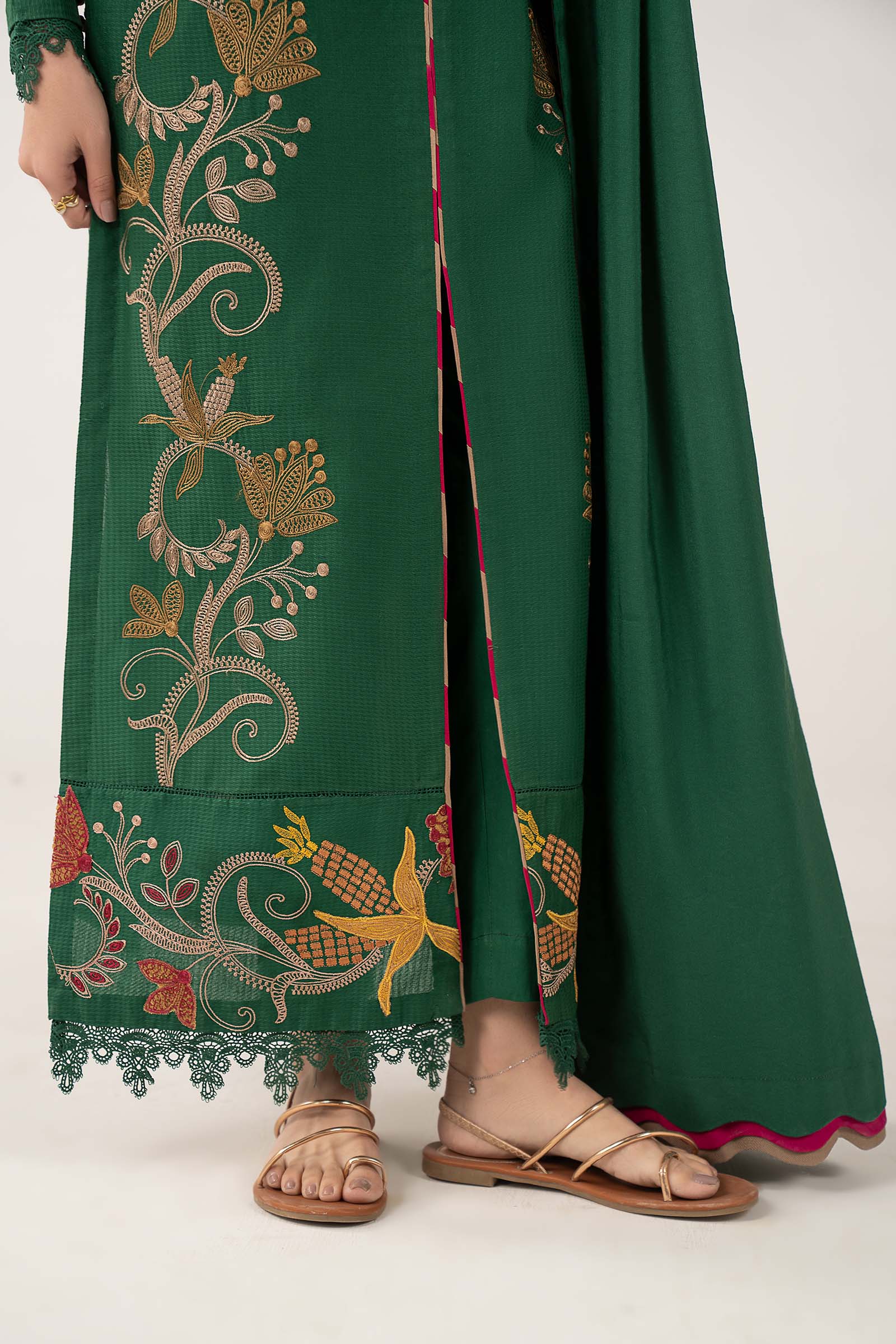 3 Pc Embroidered Dobby Suit - Image 4