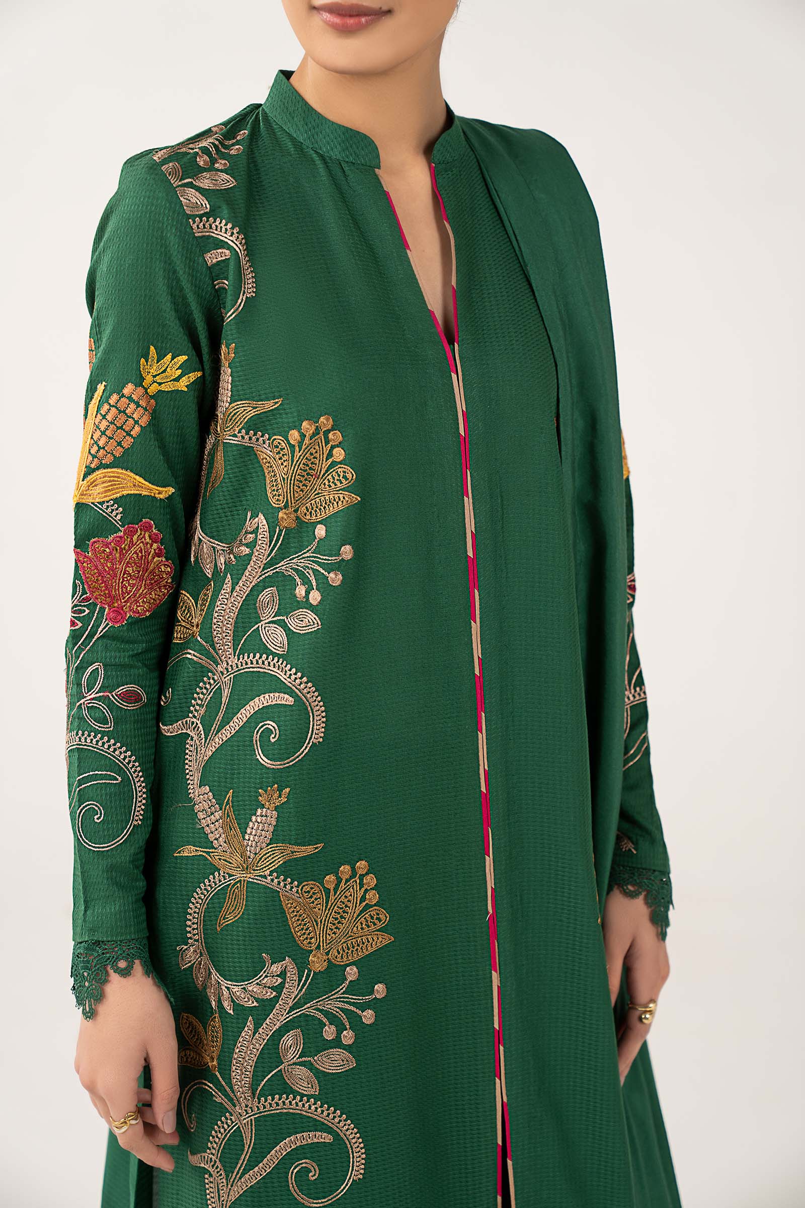3 Pc Embroidered Dobby Suit - Image 5