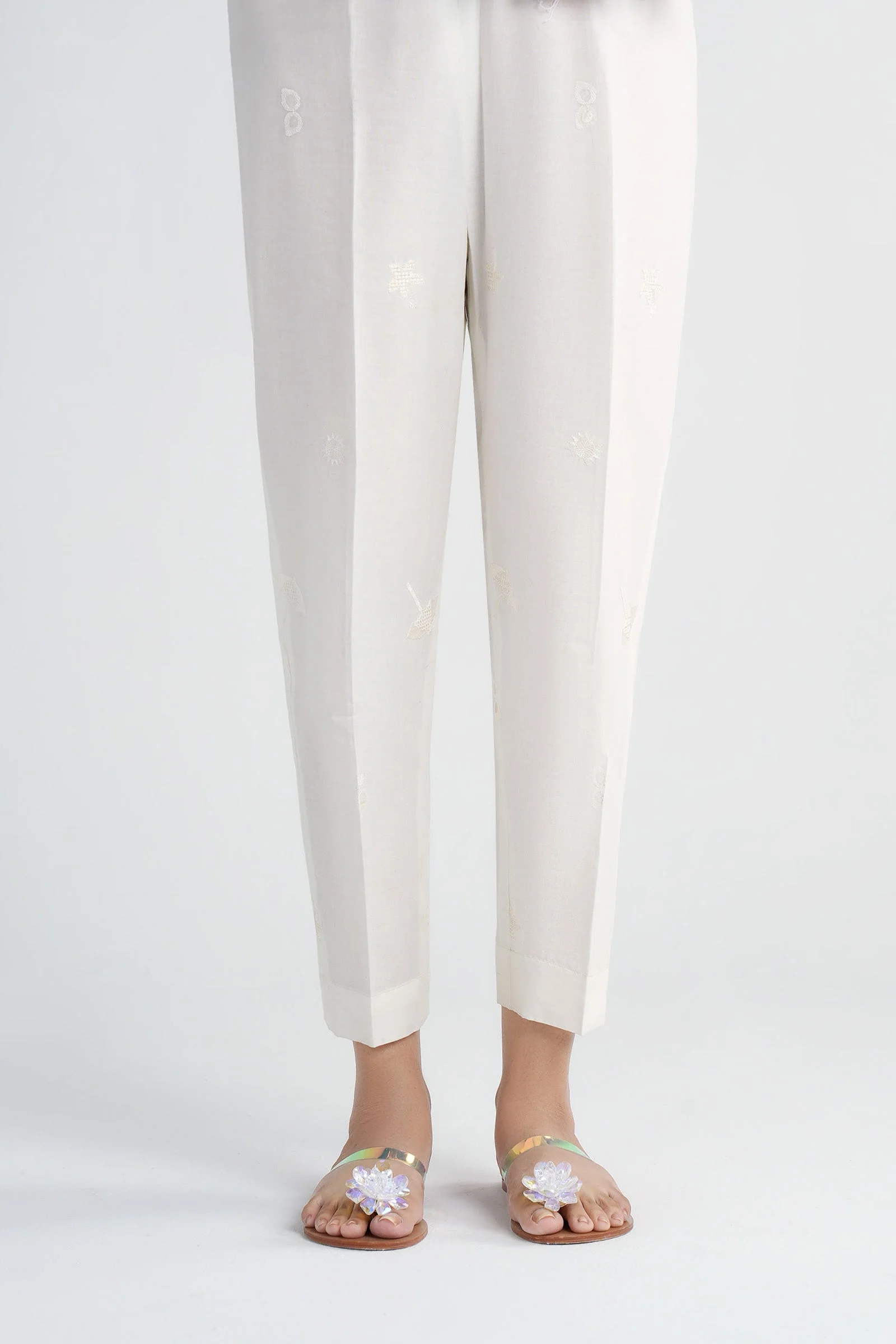 Embroidered Cambric Trouser